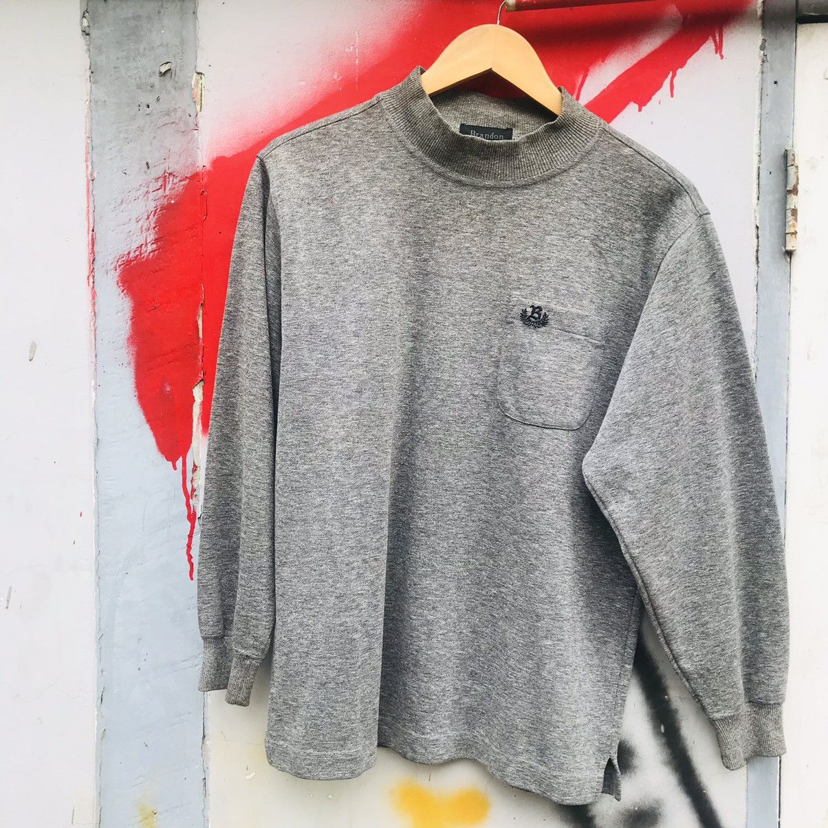 Vintage Vintage Brandon Umock Neck Pocket Sweatshirt Size US M / EU 48-50 / 2 - 1 Thumbnail