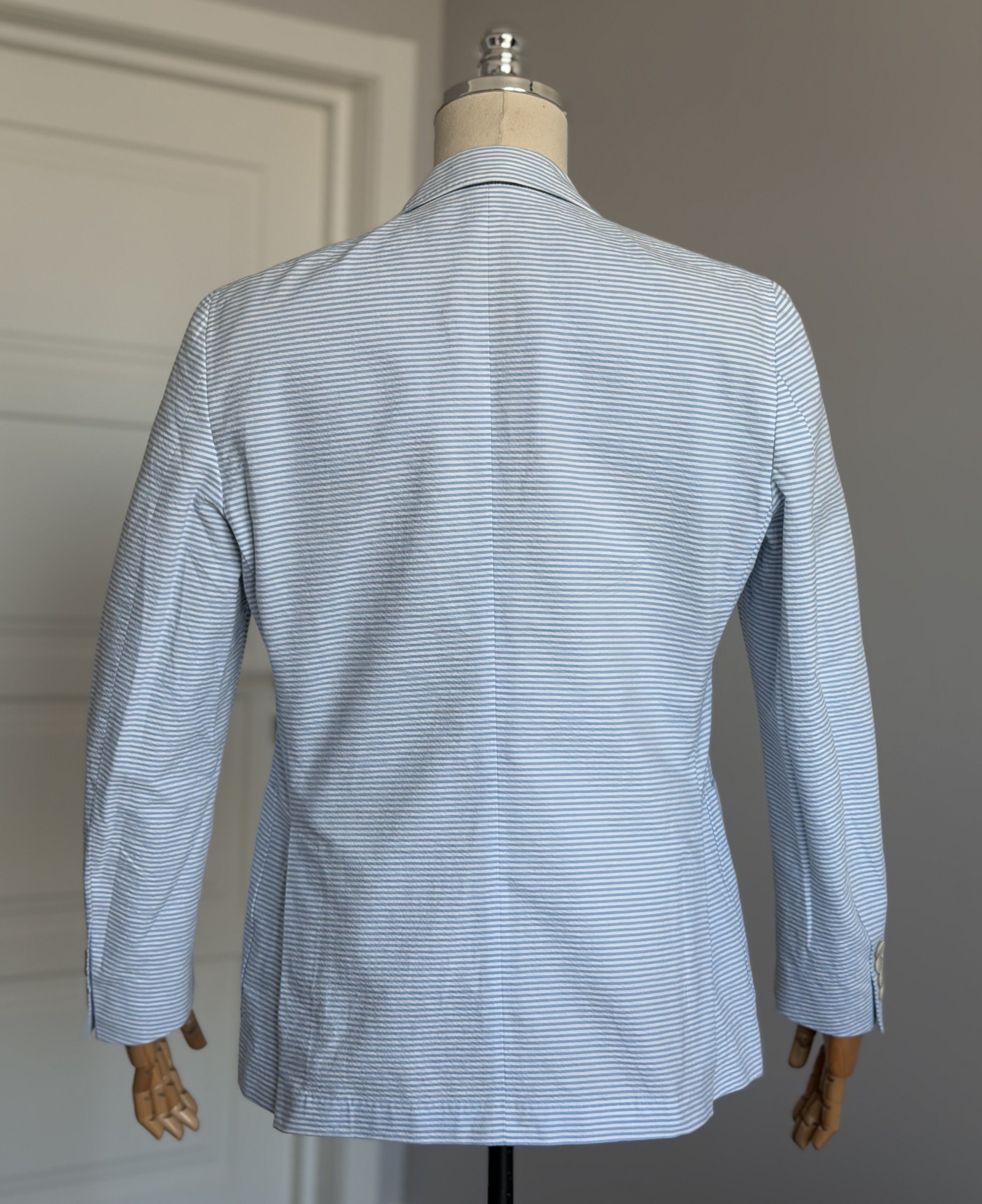 Hackett HACKETT London Horizontal Seersucker Men's Blazer Jacket Size 50R - 9 Thumbnail