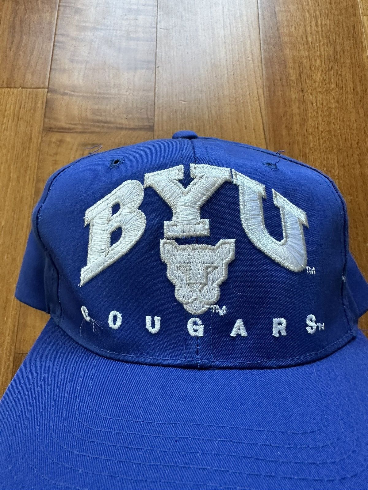 Vintage Vintage 90s BYU Cougars Drew Pearson SnapBack Hat OSFA Size ONE SIZE - 4 Thumbnail