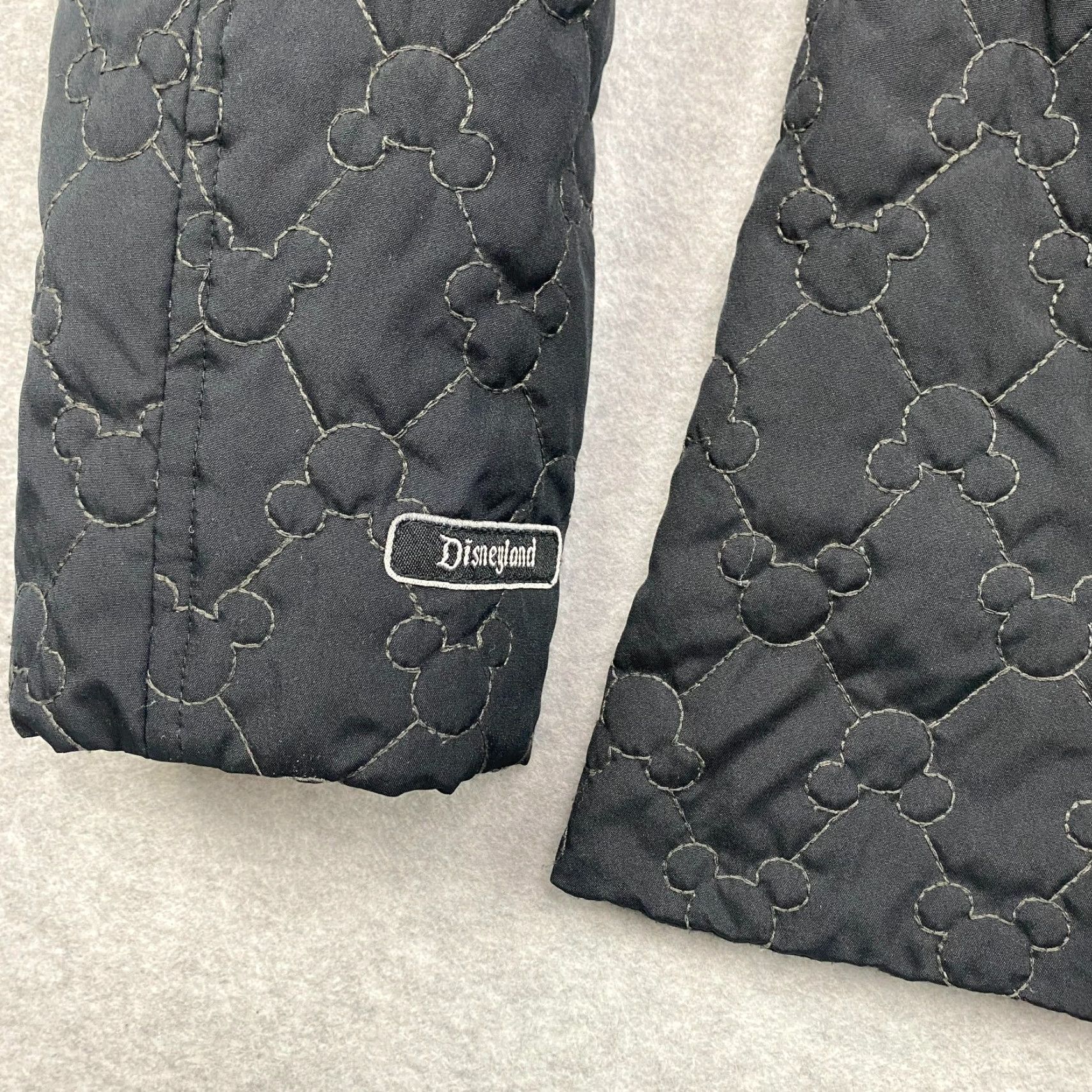 Vintage Disneyland Resort Jacket Womens Small Black Mickey Mouse Quilted Full Zip Lined Pockets Size S / US 4 / IT 40 - 4 Thumbnail