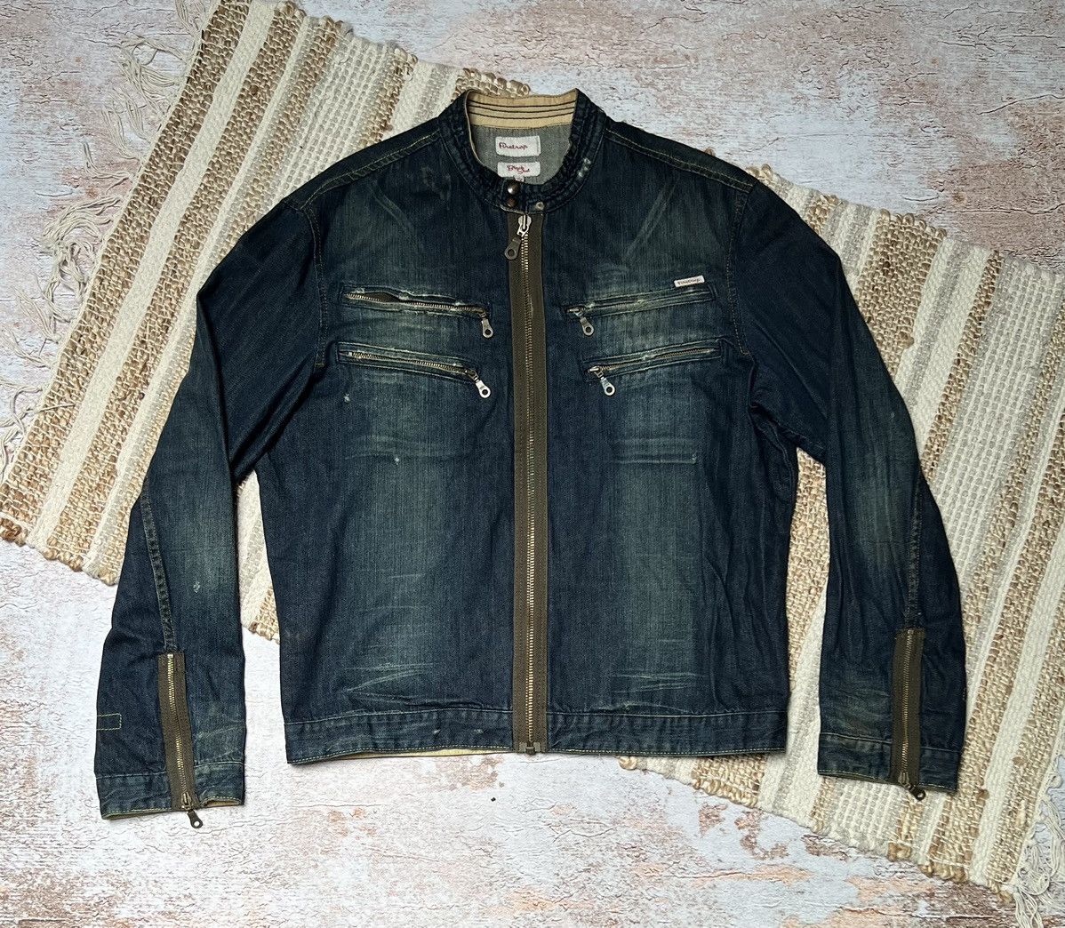 Firetrap × Japanese Brand Firetrap vintage racing denim zip jacket Size US L / EU 52-54 / 3 - 1 Thumbnail