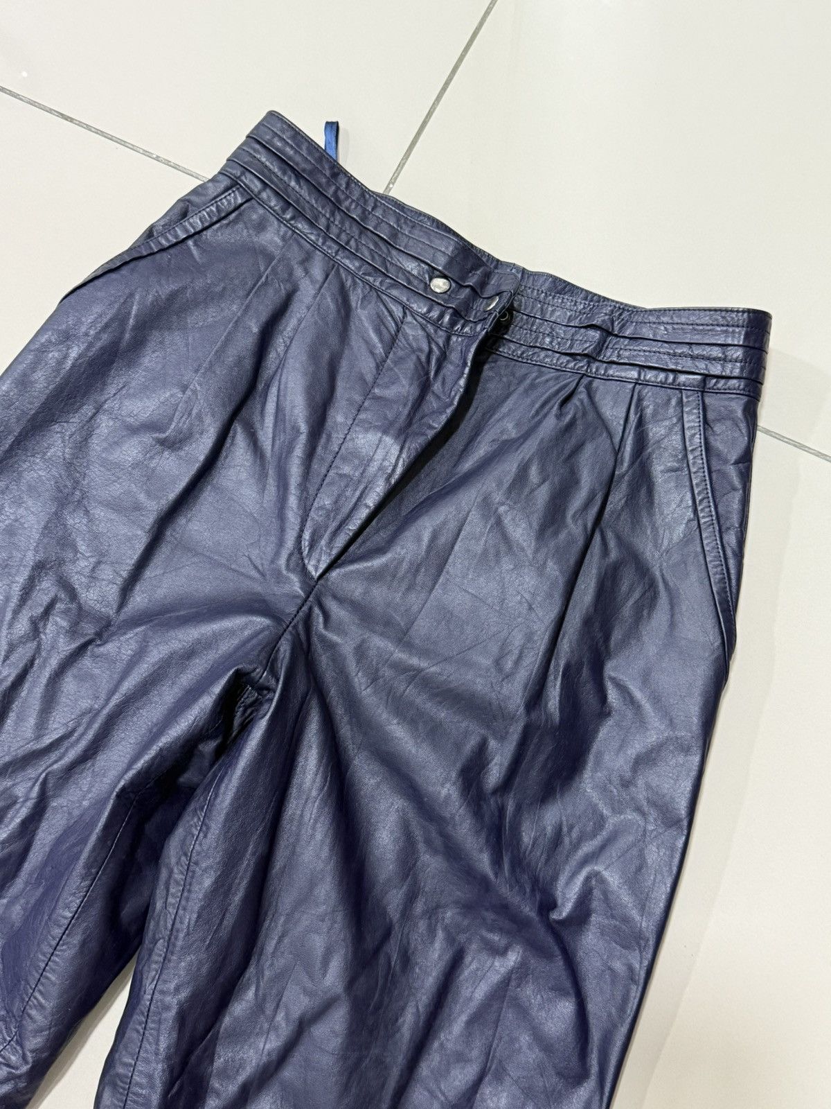 Genuine Leather × Japanese Brand × Vintage Yessica Leather Pants Size US 29 - 3 Thumbnail
