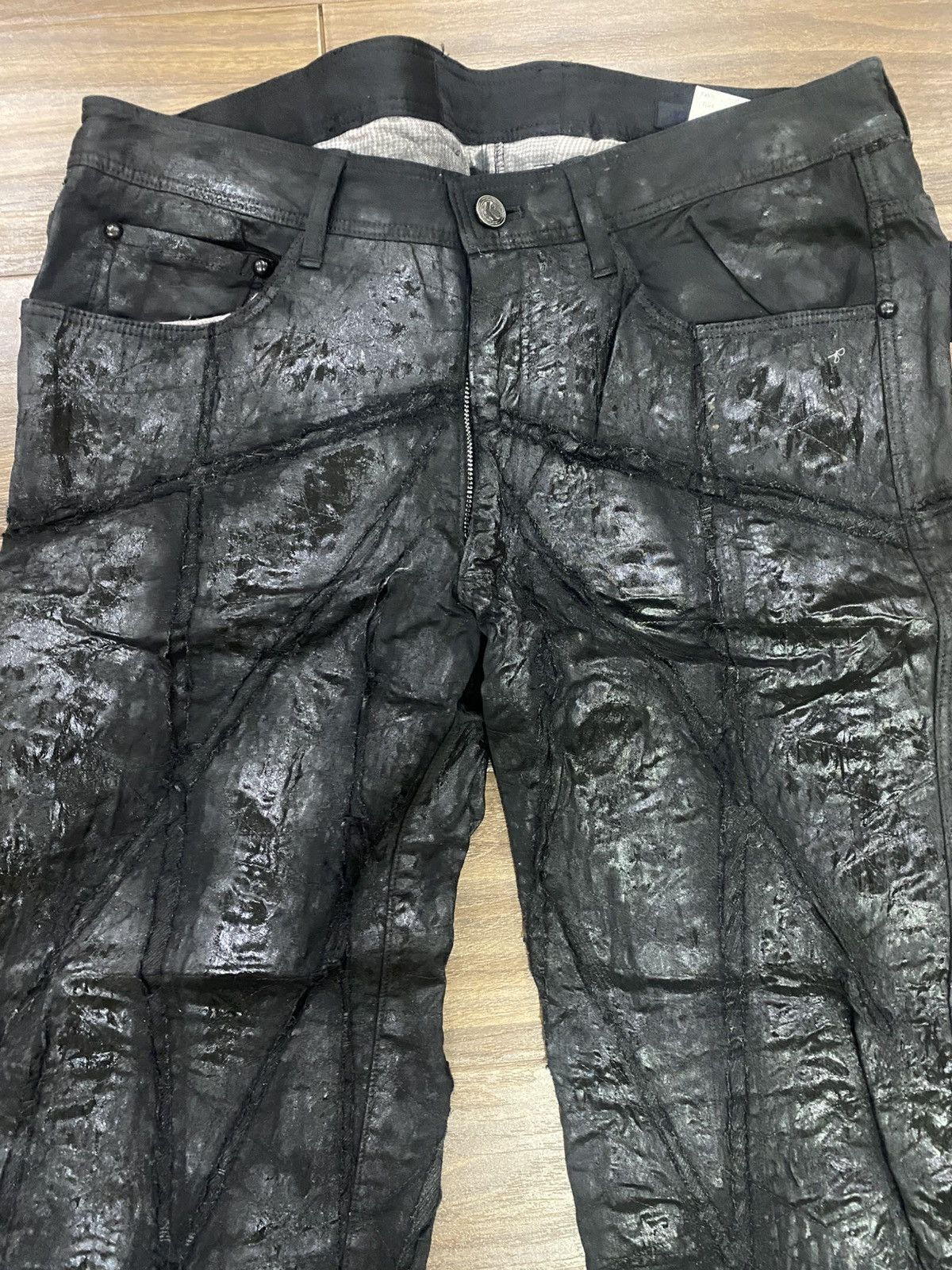 Beauty Beast KOHSHIN SATOH Crackled Jeans Size US 39 - 4 Thumbnail