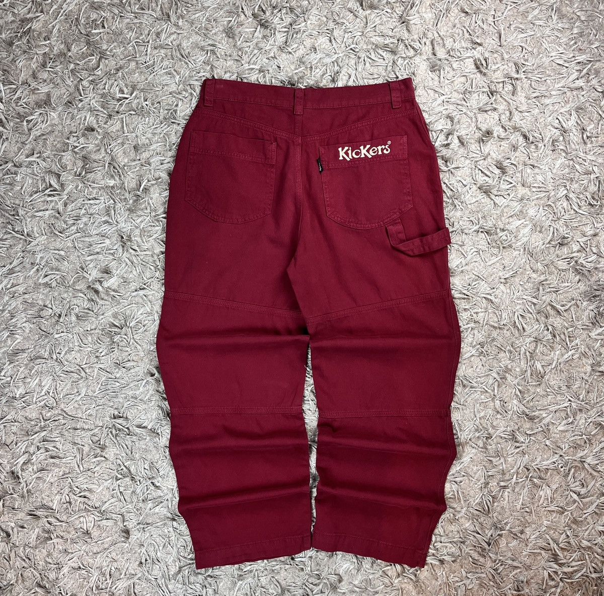 Kickers Vintage Red Pants Kickers Cargo Rap Y2k Skate Affliction Size US 32 / EU 48 - 1 Thumbnail