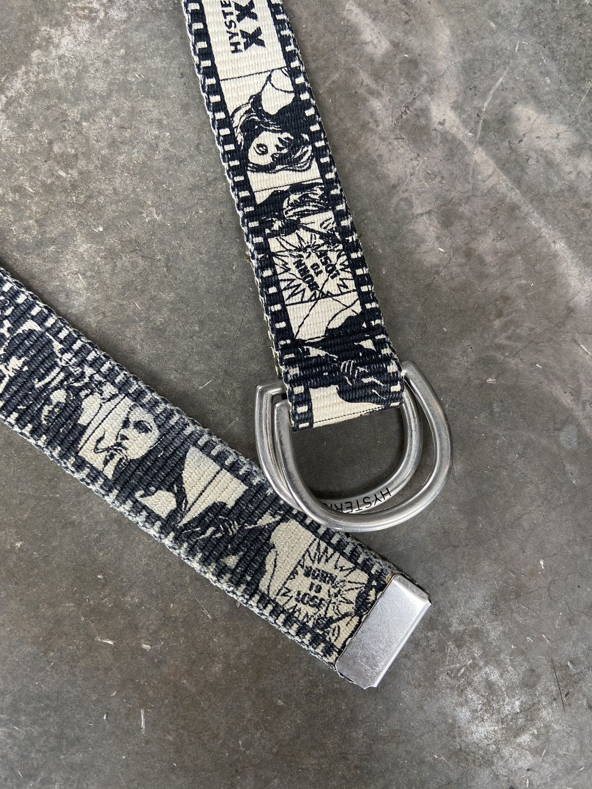 image of Hysteric Glamour Film Belt in Black/Off White, Women's