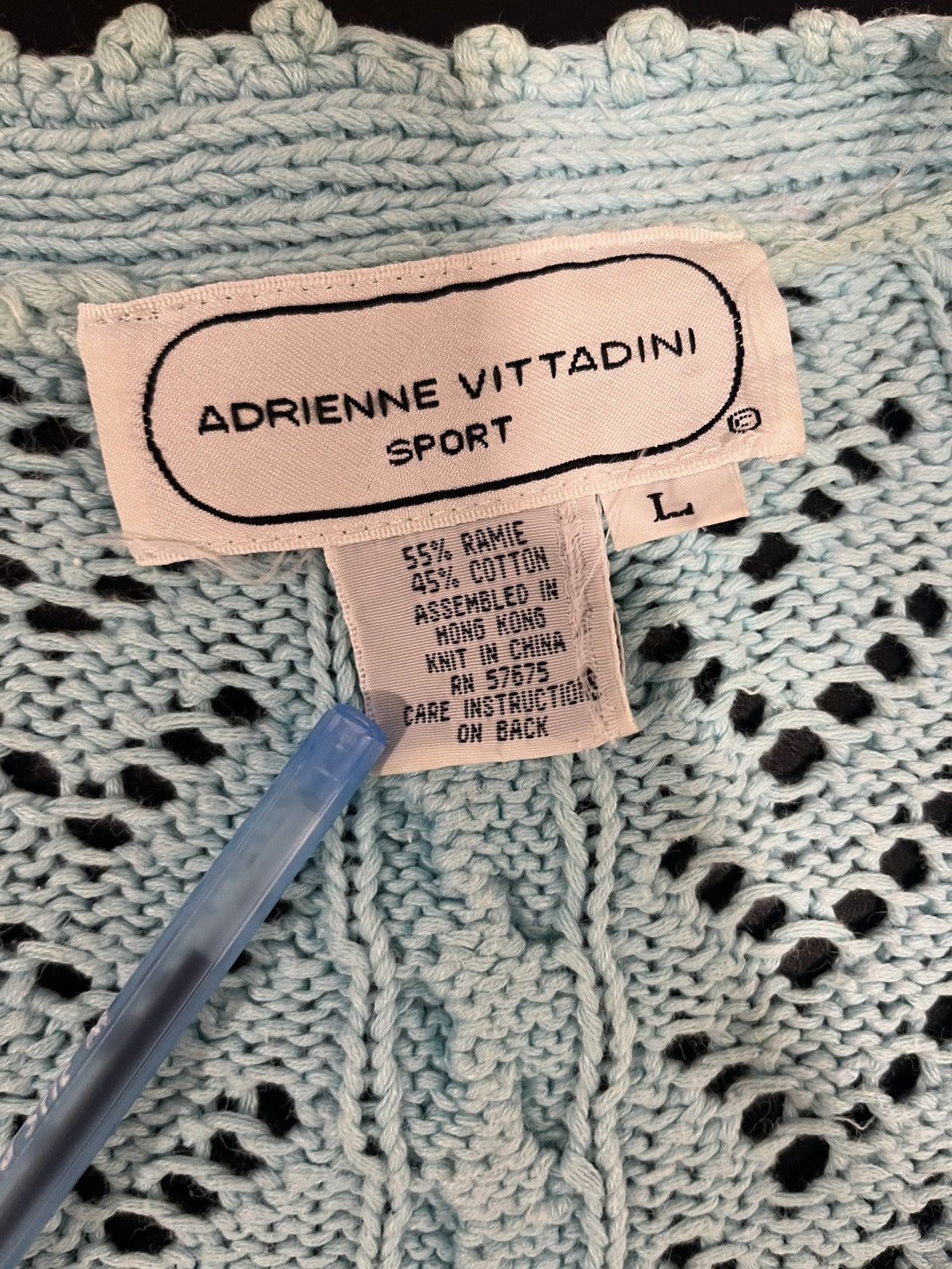 Vintage 90s flower knit cardigan sweater Size L / US 10 / IT 46 - 3 Thumbnail