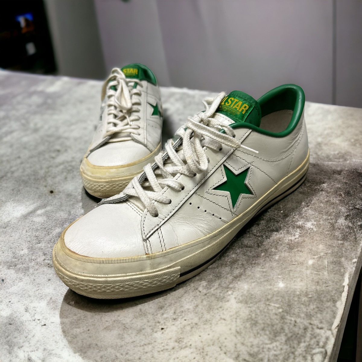 VTG 1990s LONE STAR LEATHER CONVERSE MADE JAPAN SHOES