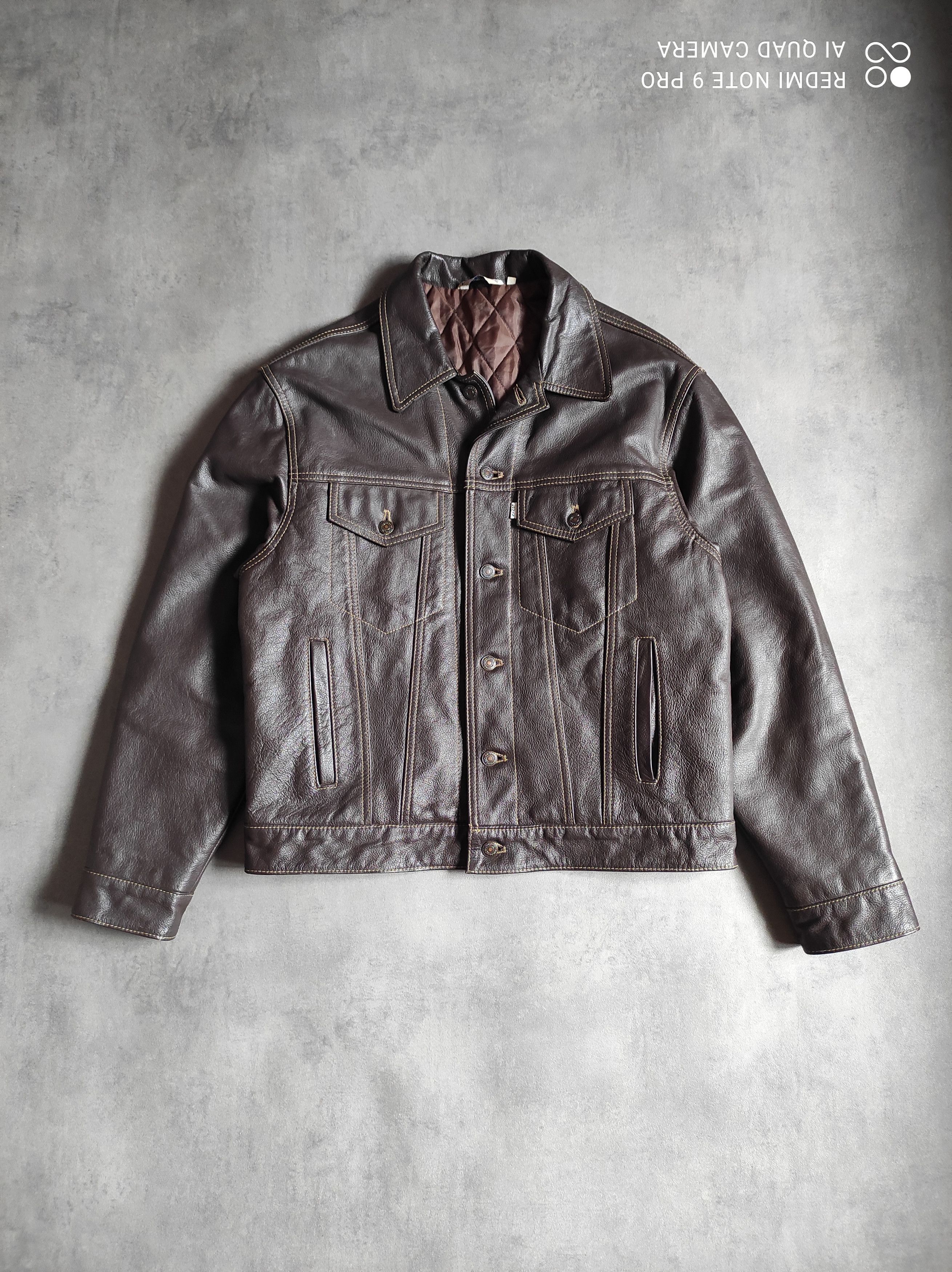 Levi's × Stussy Levi's x Stussy Leather Trucker Jacket | Grailed