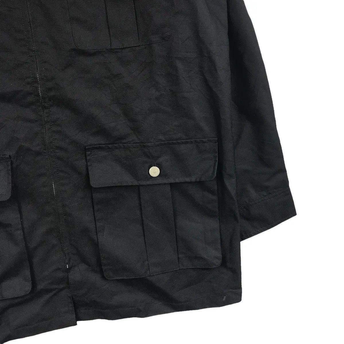 Vtg 80’ MODEM PARIS DESIGNER Black Tactical Parka Trench