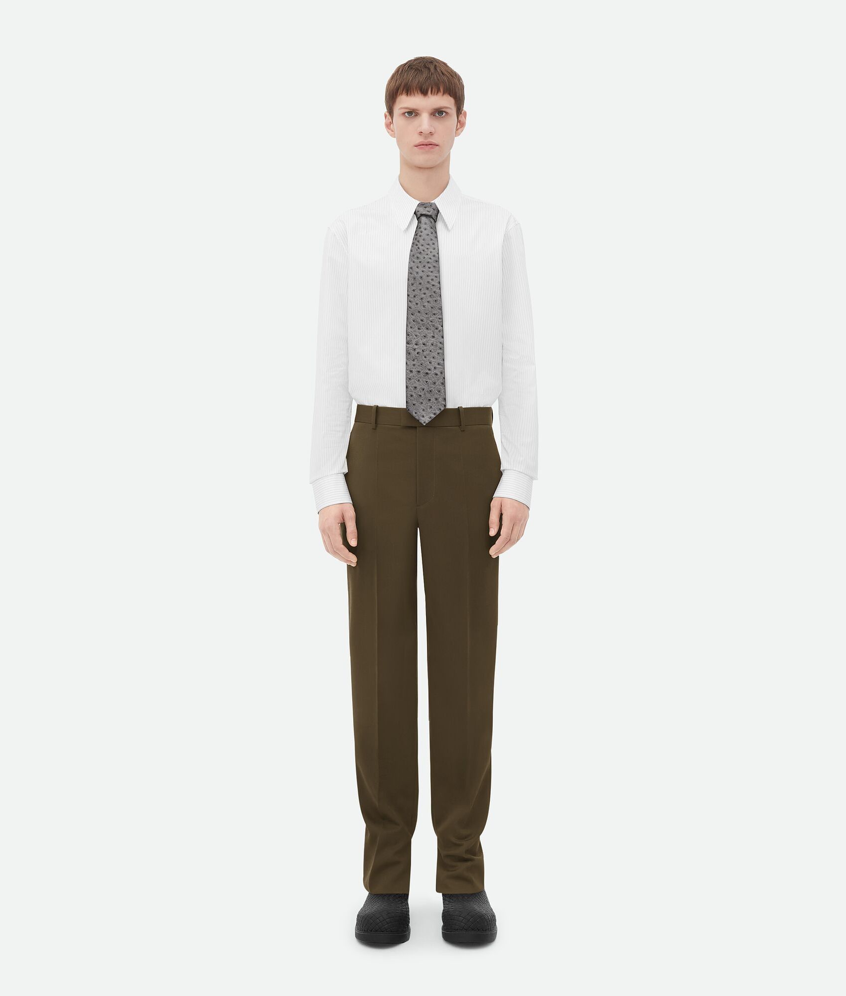 Bottega Veneta o1bcso1str0925 Grain De Poudre Trousers in Liana Size US 30 / EU 46 - 1 Thumbnail