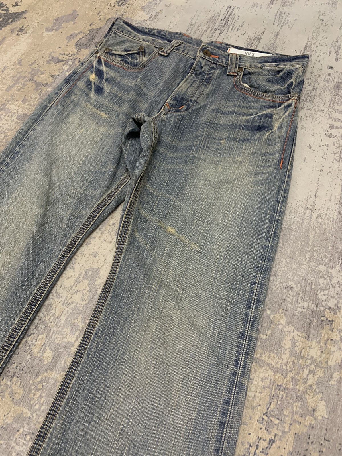 Japanese Brand Edwin XVS Buckle Back Flare Japanese Denim Archive Jeans Size US 33 - 5 Thumbnail