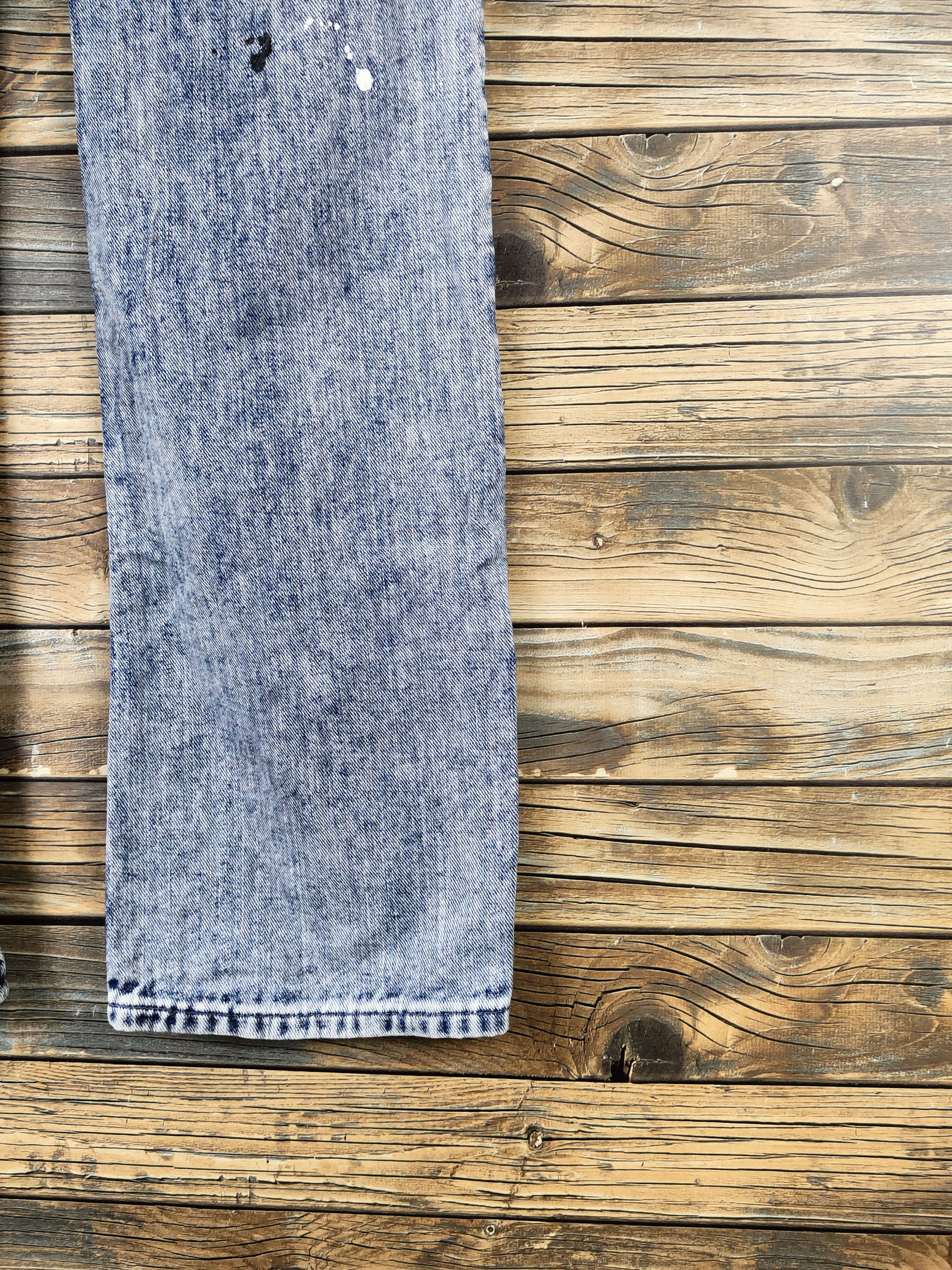 Edwin DL Something-Edwin Blue Distressed Ripped Jeans #46-105 Size 29" - 12 Thumbnail