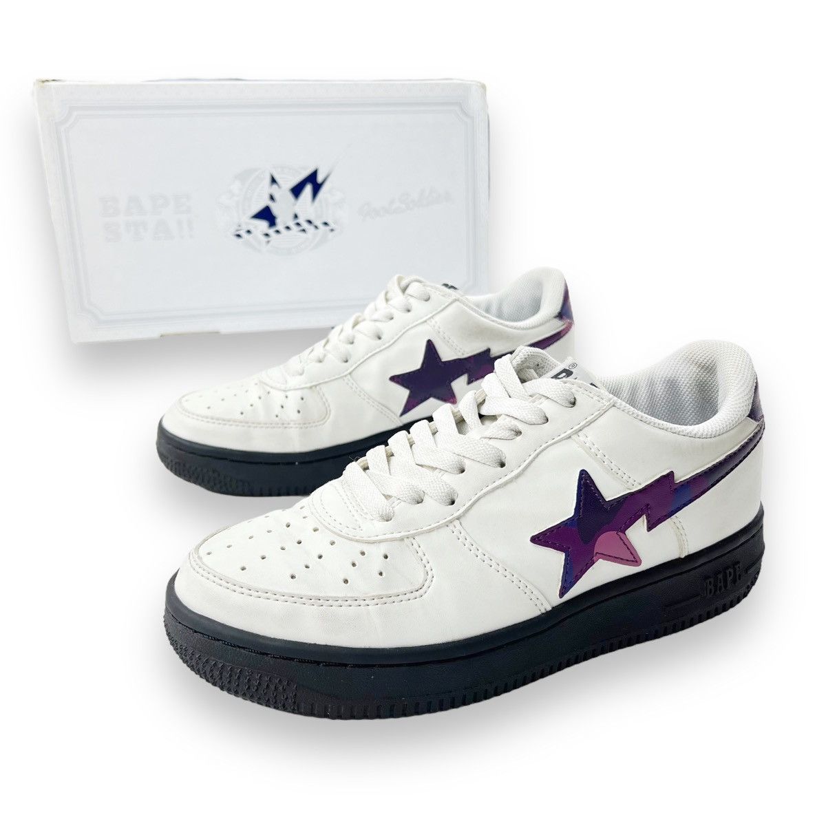 Bape Purple Camo Bapesta Trainers