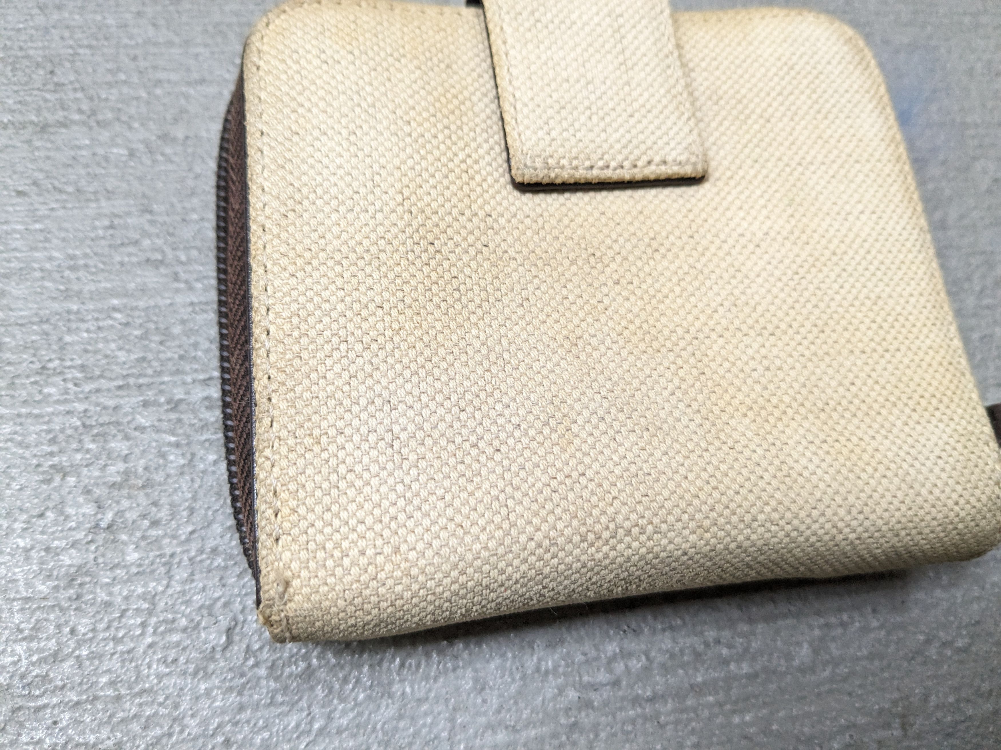 Prada Prada Wallet Hemp Beige Woven Brown Leather Bifold Italy Y2K Size ONE SIZE - 9 Thumbnail