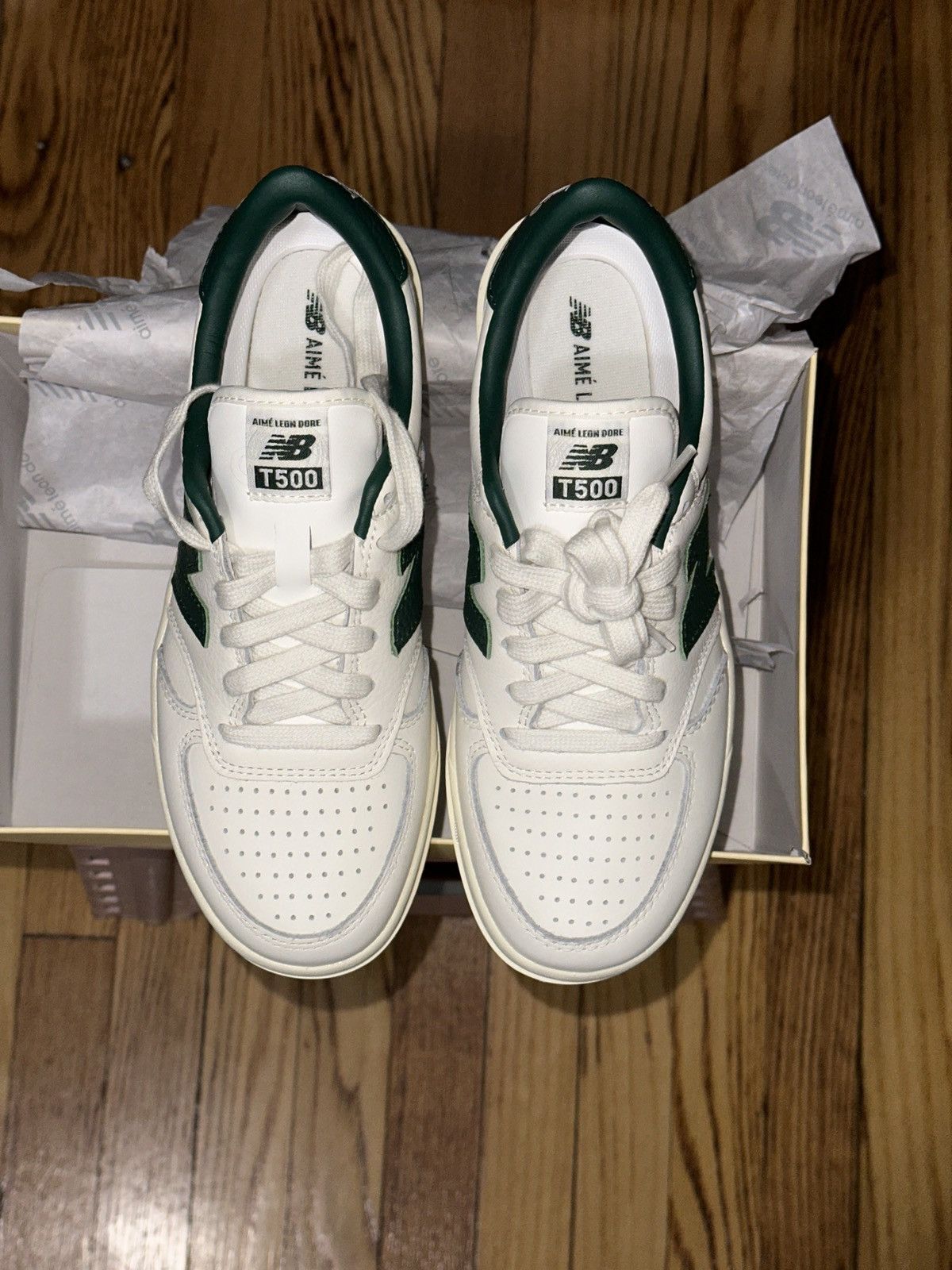 image of Aime Leon Dore x New Balance Ald New Balance T1500 Shoes in White/Green, Women's