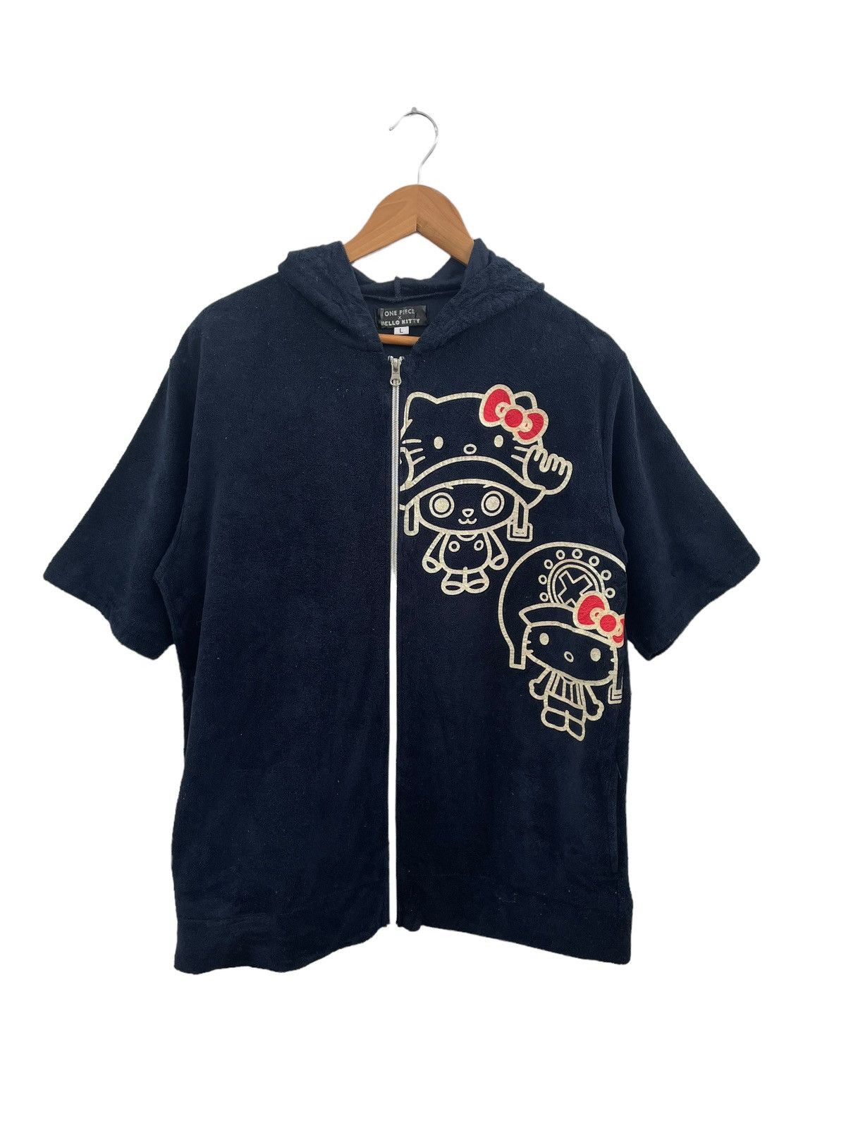 20471120 × Anime × One Piece Vintage One Piece x Hello Kitty Anime Zipper Hoodie Shirt Size US L / EU 52-54 / 3 - 1 Thumbnail