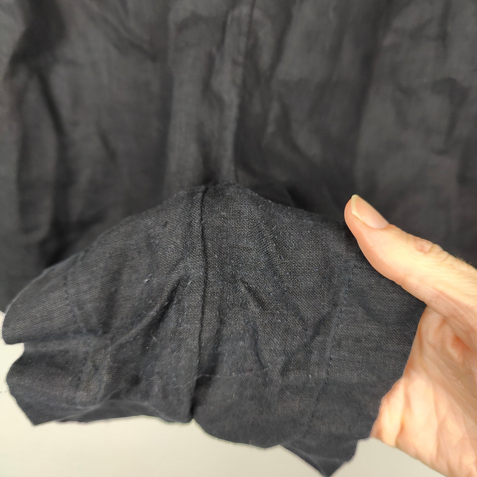 J.Crew J. Crew Pull On Linen Shorts Large Black Pockets Beachy Size 31" - 3 Thumbnail