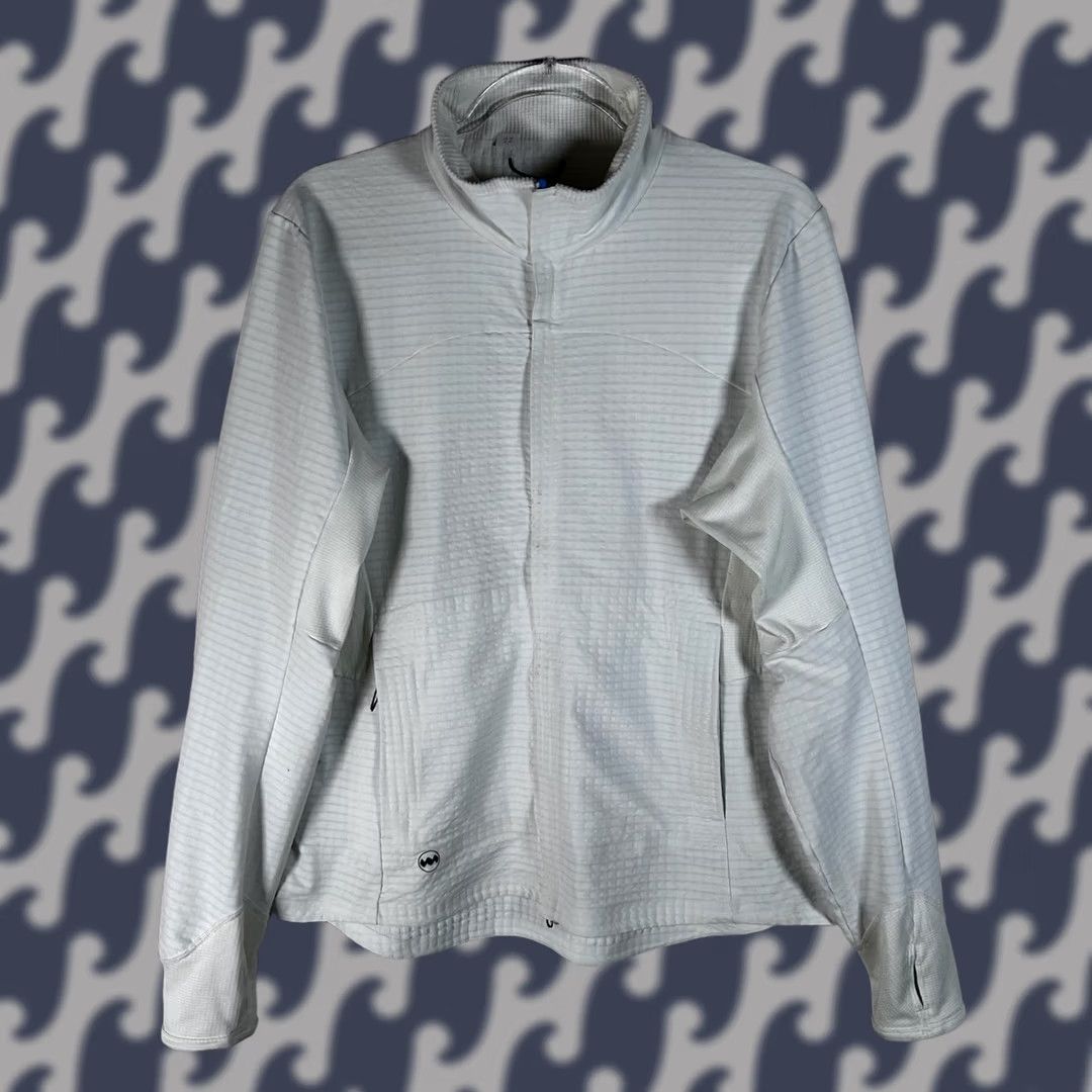 Vintage Janji Womens Stormrunner Fleece Jacket White Grid Full Zip Running XL Size XL / US 12-14 / IT 48-50 - 1 Thumbnail