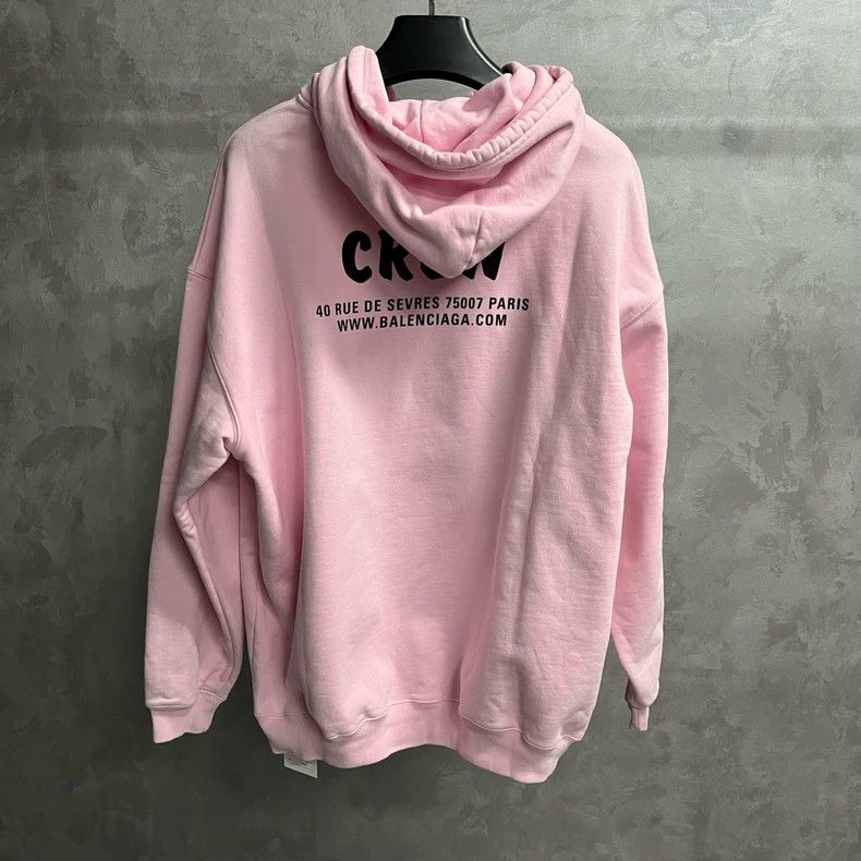 Balenciaga Balenciaga Pink monogrammed hoodie Size US M / EU 48-50 / 2 - 5 Thumbnail