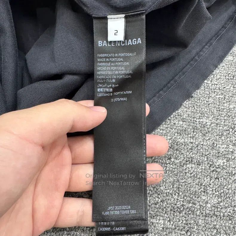 Balenciaga Balenciaga Washed Distressed Printed Short Sleeve Size US M / EU 48-50 / 2 - 3 Thumbnail