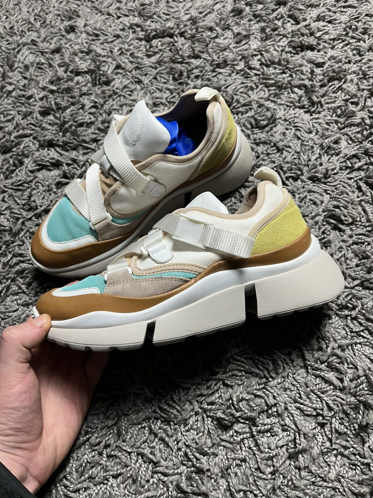 Chloe Chloe Sonnie Trainers Color-block Strap Sneakers Size US 5 / IT 35 - 8 Thumbnail