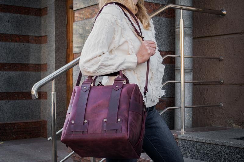 Handmade Women's bag satchel made of genuine leather Size ONE SIZE - 1 Thumbnail