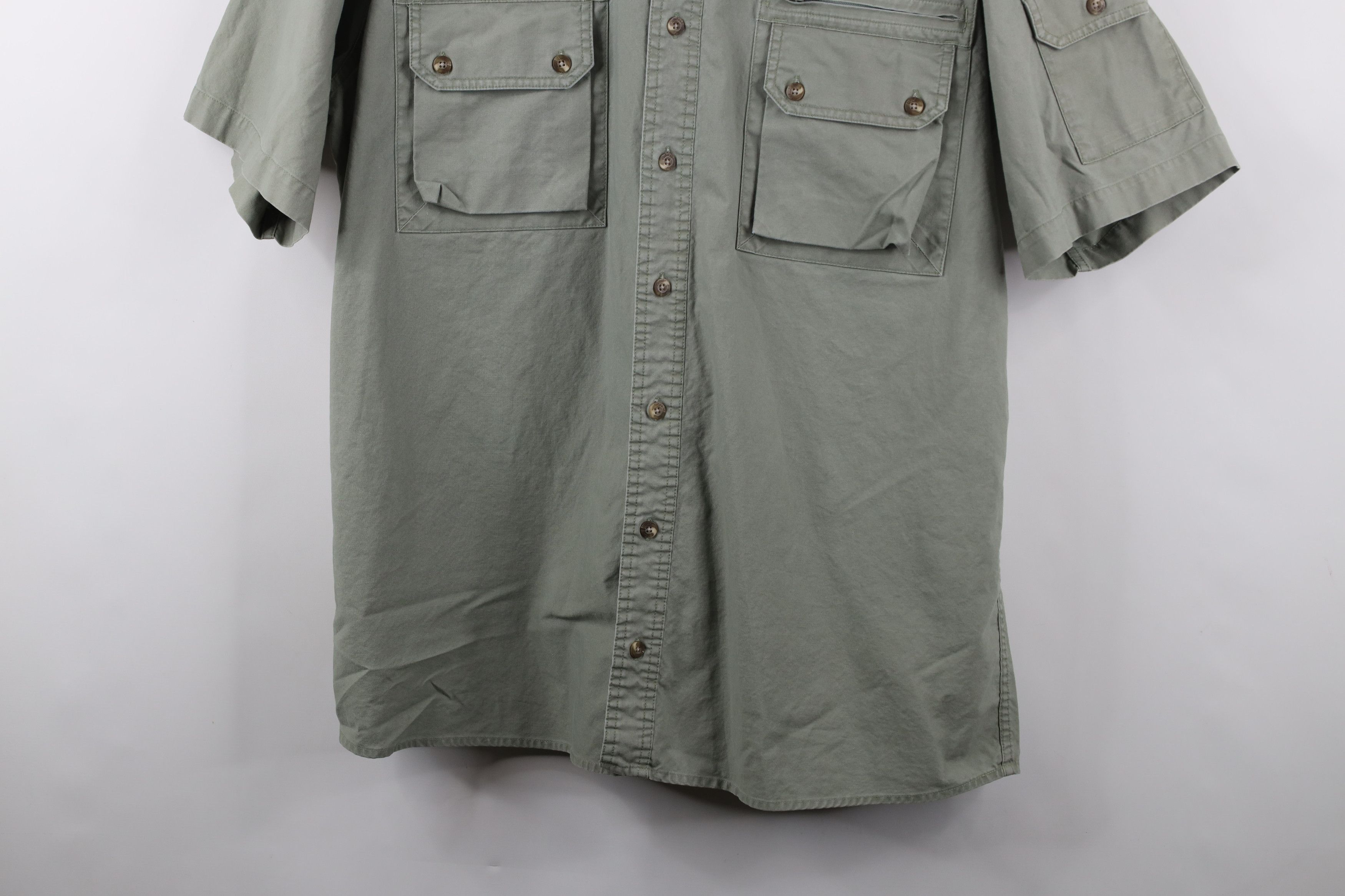 Cabelas × Vintage Vintage 90s Cabelas Safari Bush Short Sleeve Button Shirt Size US L / EU 52-54 / 3 - 3 Thumbnail