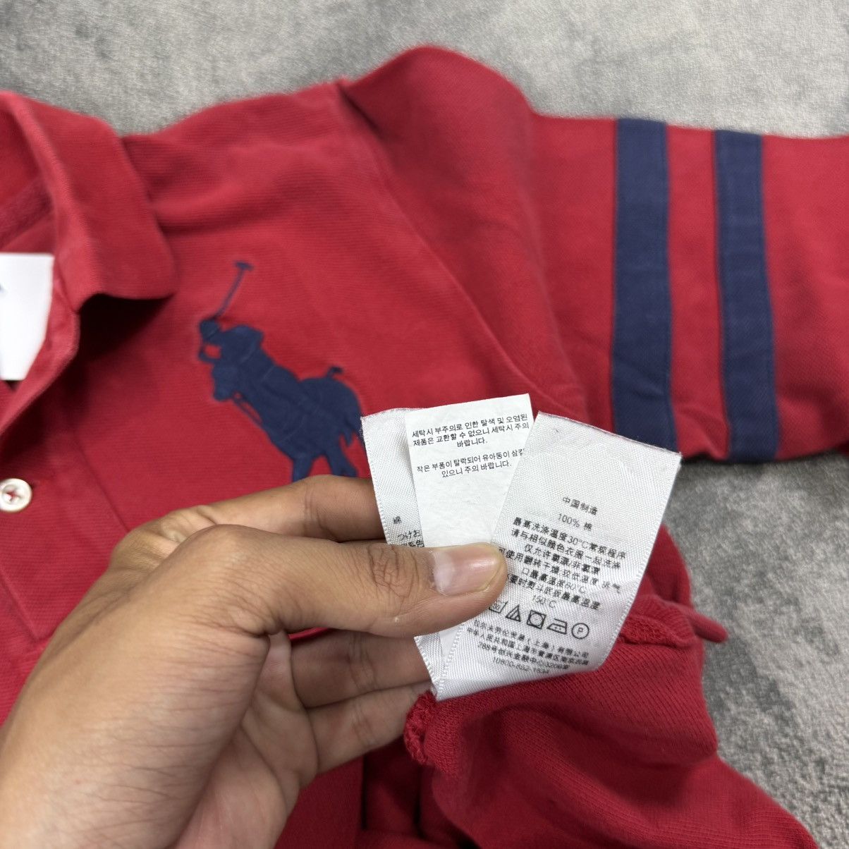 Polo Ralph Lauren POLO RALPH LAUREN red 2bar long poloshirt Size US S / EU 44-46 / 1 - 8 Thumbnail