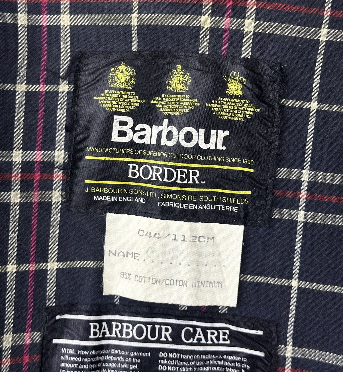 Barbour Barbour Border Waxed Jacket Blue C44/112CM Vintage England Size US L / EU 52-54 / 3 - 10 Thumbnail