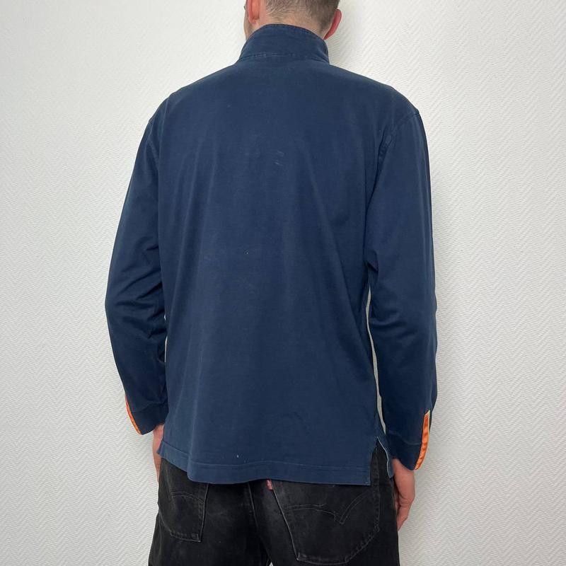 Paul & Shark × Vintage Paul Shark Polo 1/4 Zip Shirt Rugby Cotton Navy Blue Size L Size US L / EU 52-54 / 3 - 9 Thumbnail