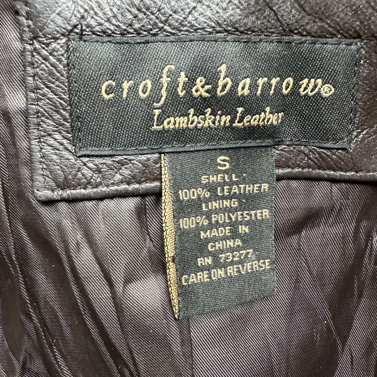 Croft & Barrow Croft & Barrow Lambskin Leather Jacket Mens Small Size US S / EU 44-46 / 1 - 3 Thumbnail