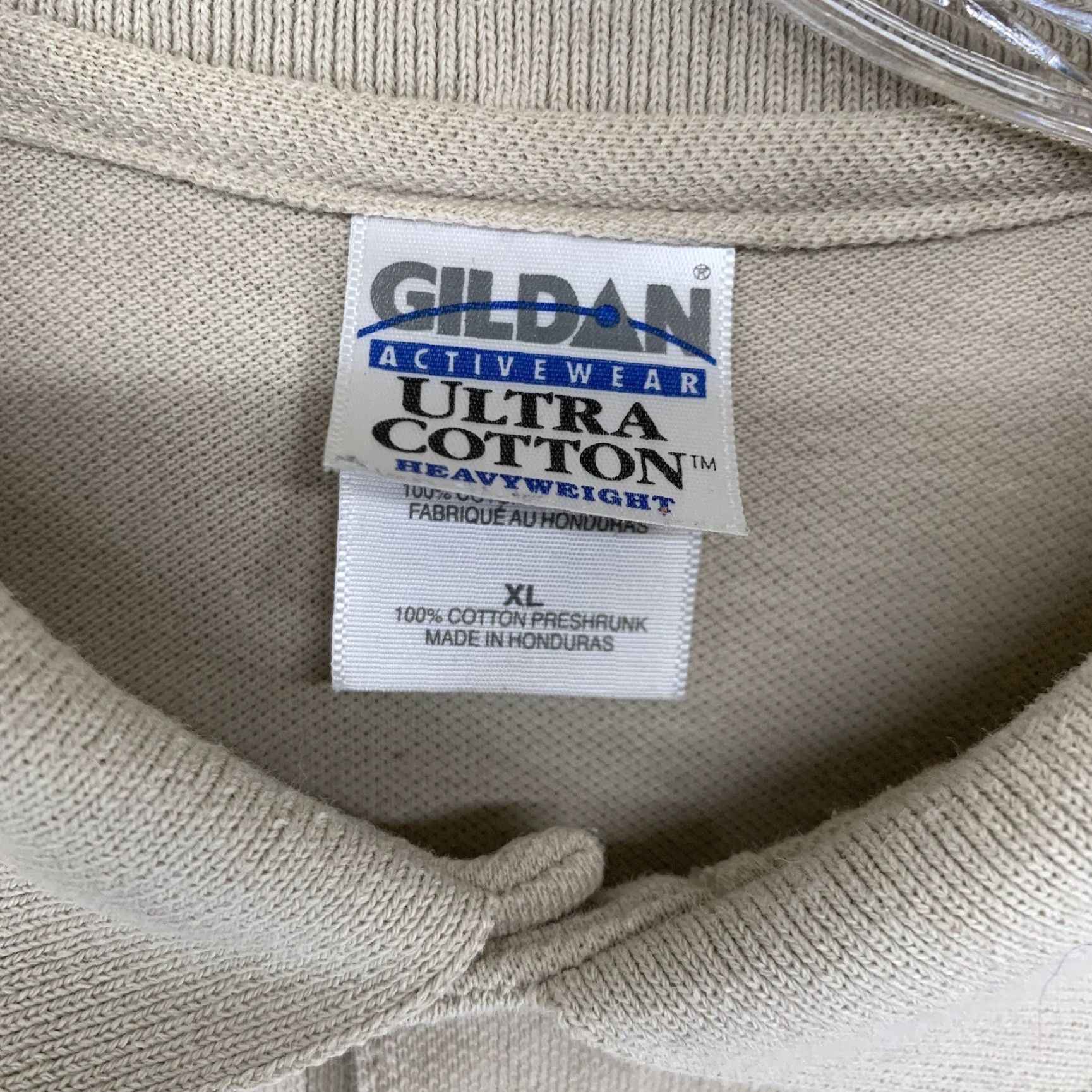 Gildan VINTAGE Gildan Polo Shirt Fire Department Fire Co. Roseto PA Men XL Beige Polo Shirt 100% Cotton Canvas Firefighter 90s/Fireman Golf Walking Mens Size US XL / EU 56 / 4 - 6 Thumbnail