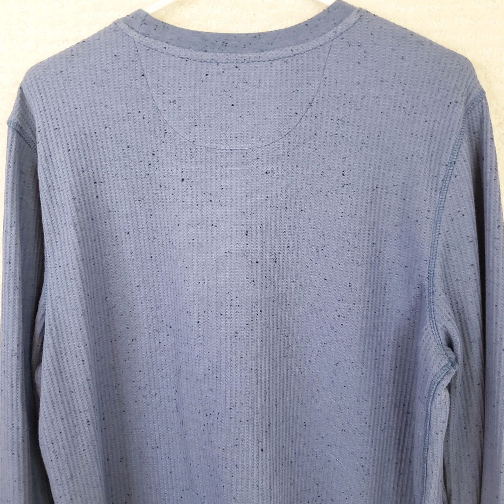 George George T Shirt Men L Heather Blue Long Sleeve Crewneck Knit Stretch Size US L / EU 52-54 / 3 - 7 Thumbnail