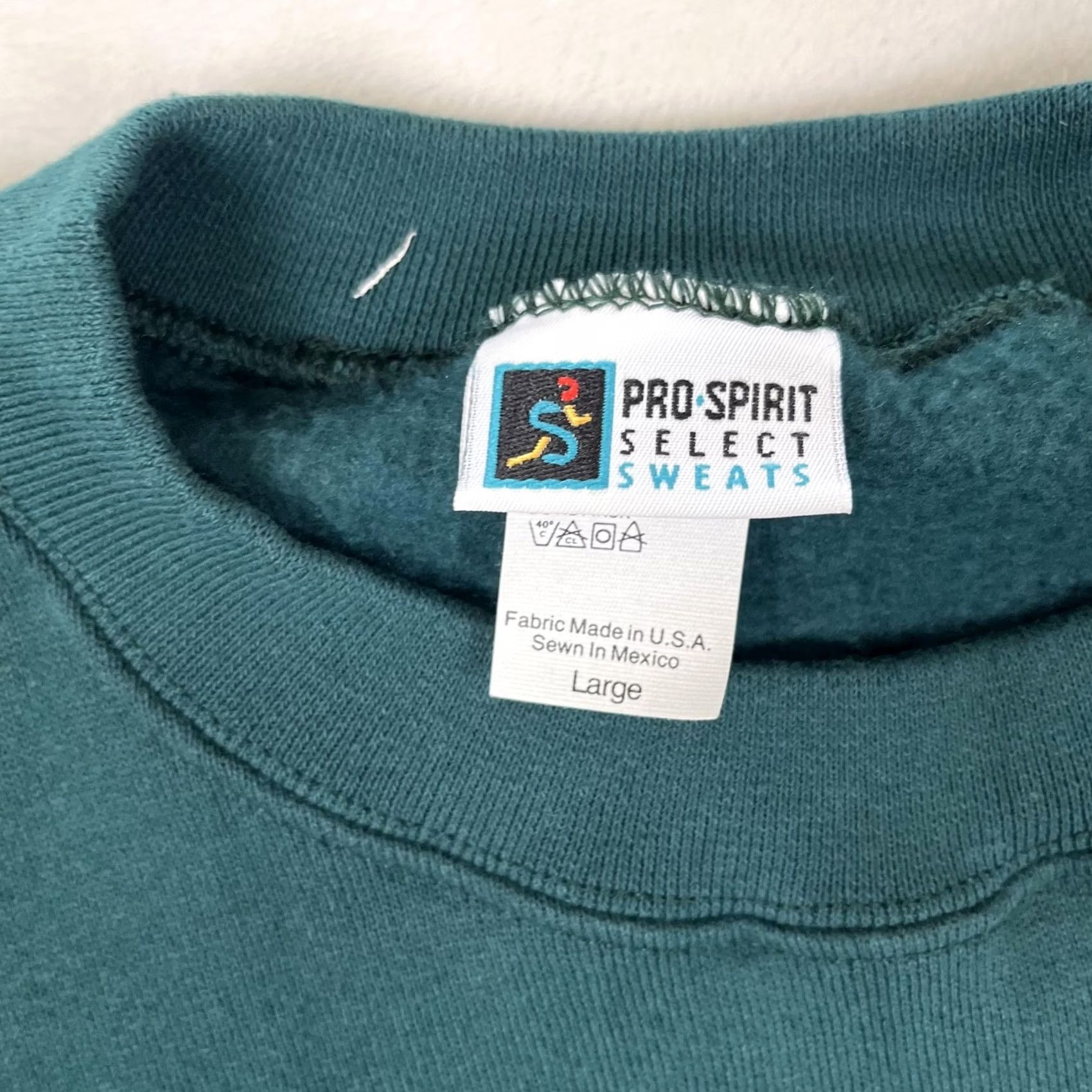 ESPIRIT Vintage Pro Spirit Sweatshirt Green Fleece Crew Neck Mens Large Size US L / EU 52-54 / 3 - 4 Thumbnail