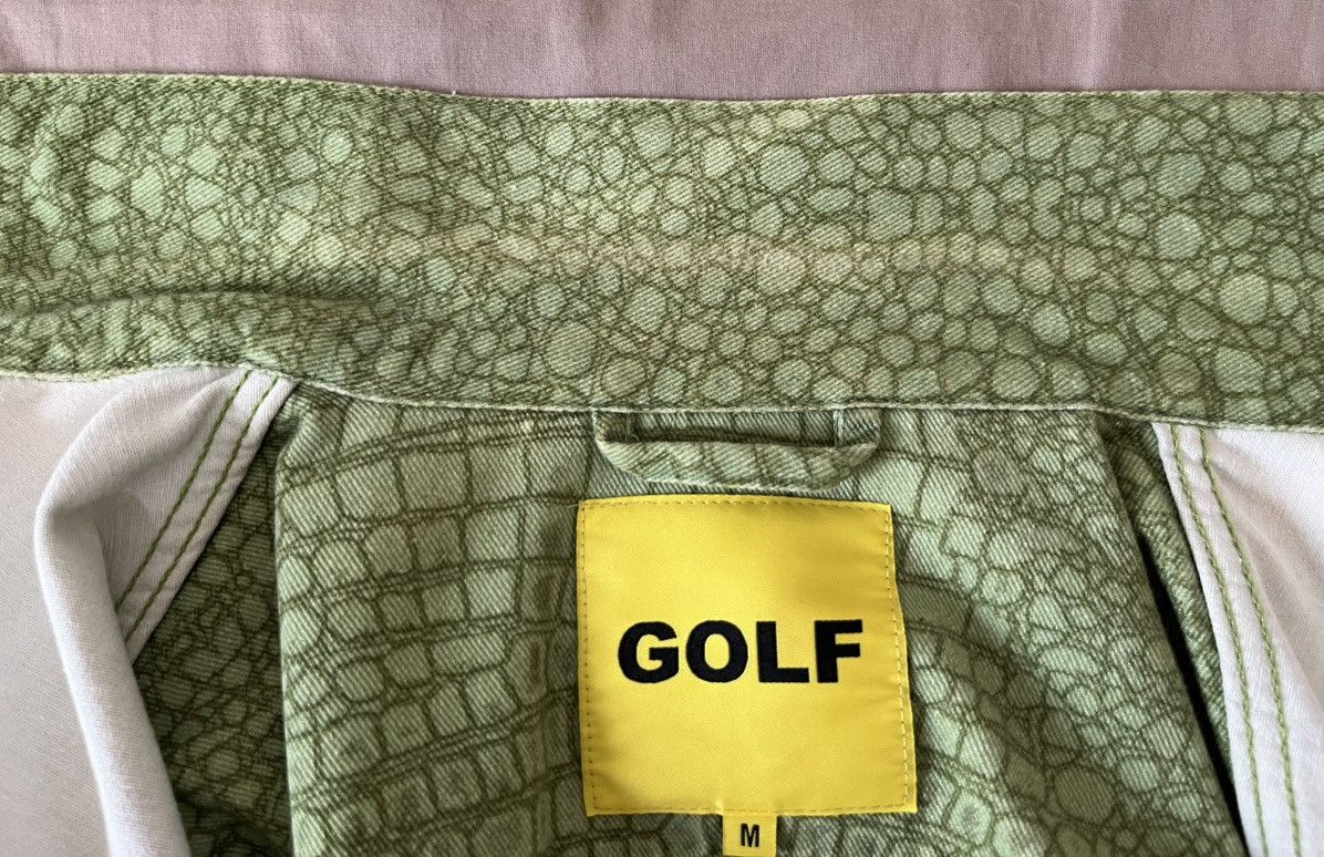 Golf Wang GOLF WANG Green Alligator/Crocodile Print Denim Jacket Size US M / EU 48-50 / 2 - 7 Thumbnail