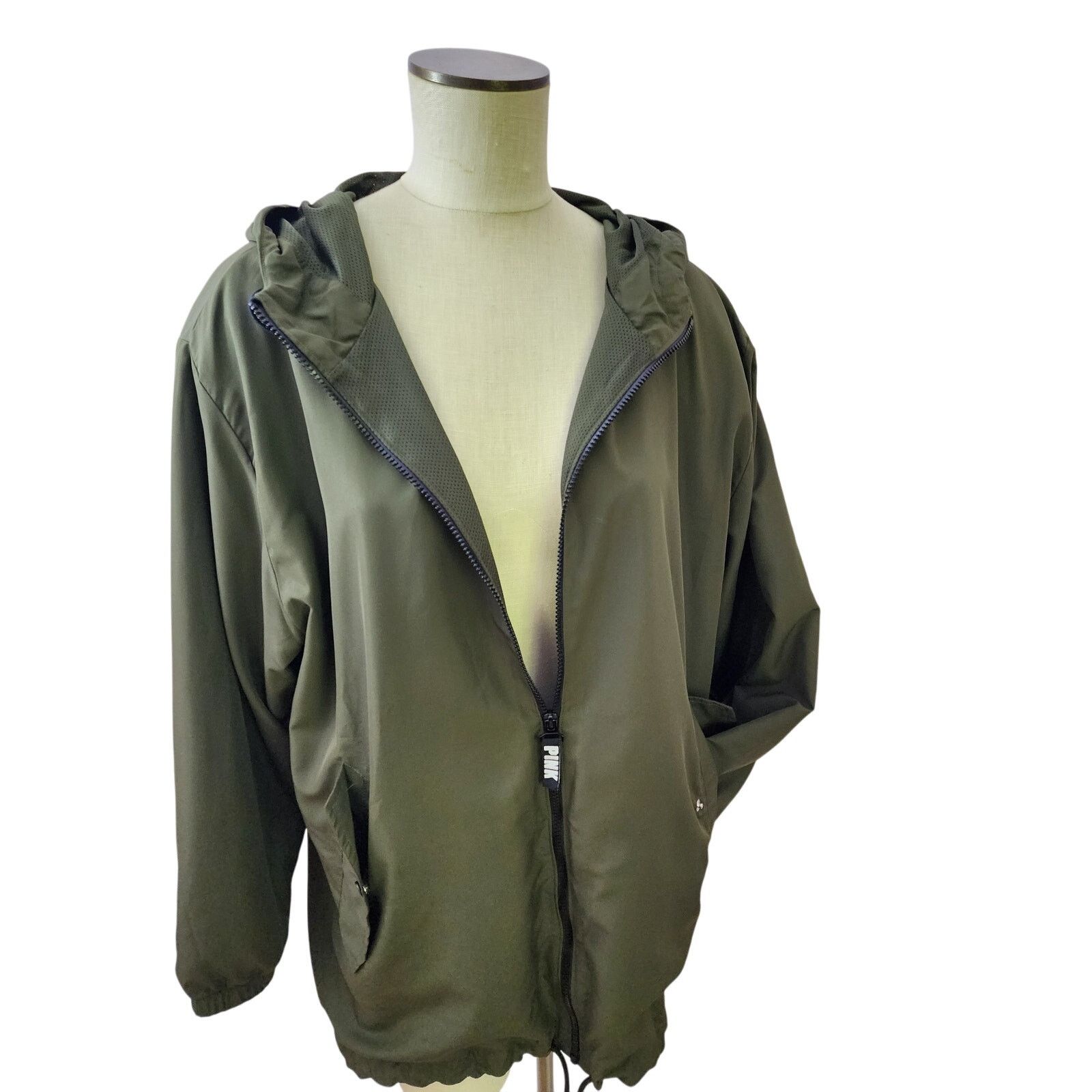 Victoria's Secret Pink Victoria Secret Anorak Green Rain Jacket with Hood M Size M / US 6-8 / IT 42-44 - 4 Thumbnail