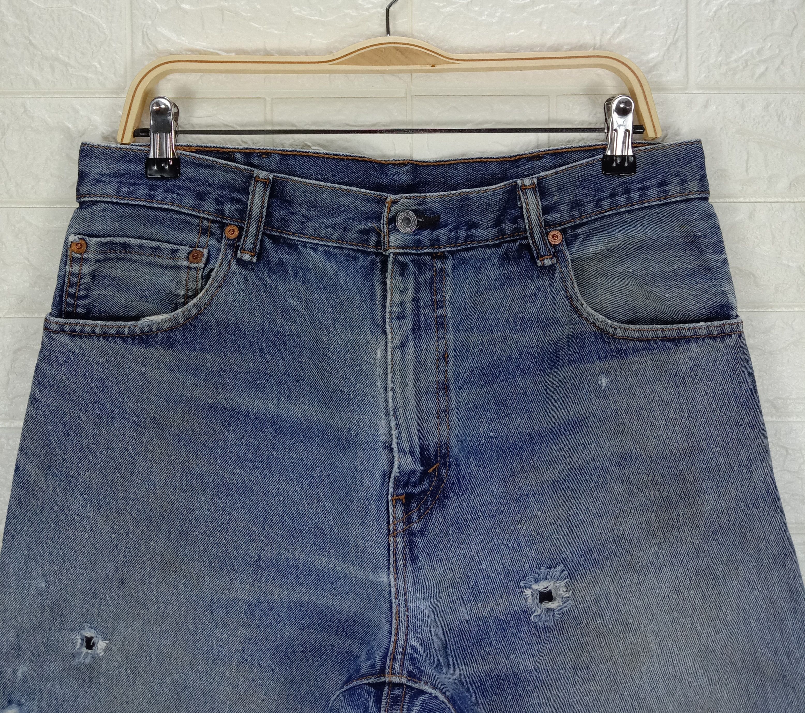 Levi's Vintage Levi's 517 Flare Jeans Dirty Wash Distressed Denim Size US 33 - 2 Thumbnail