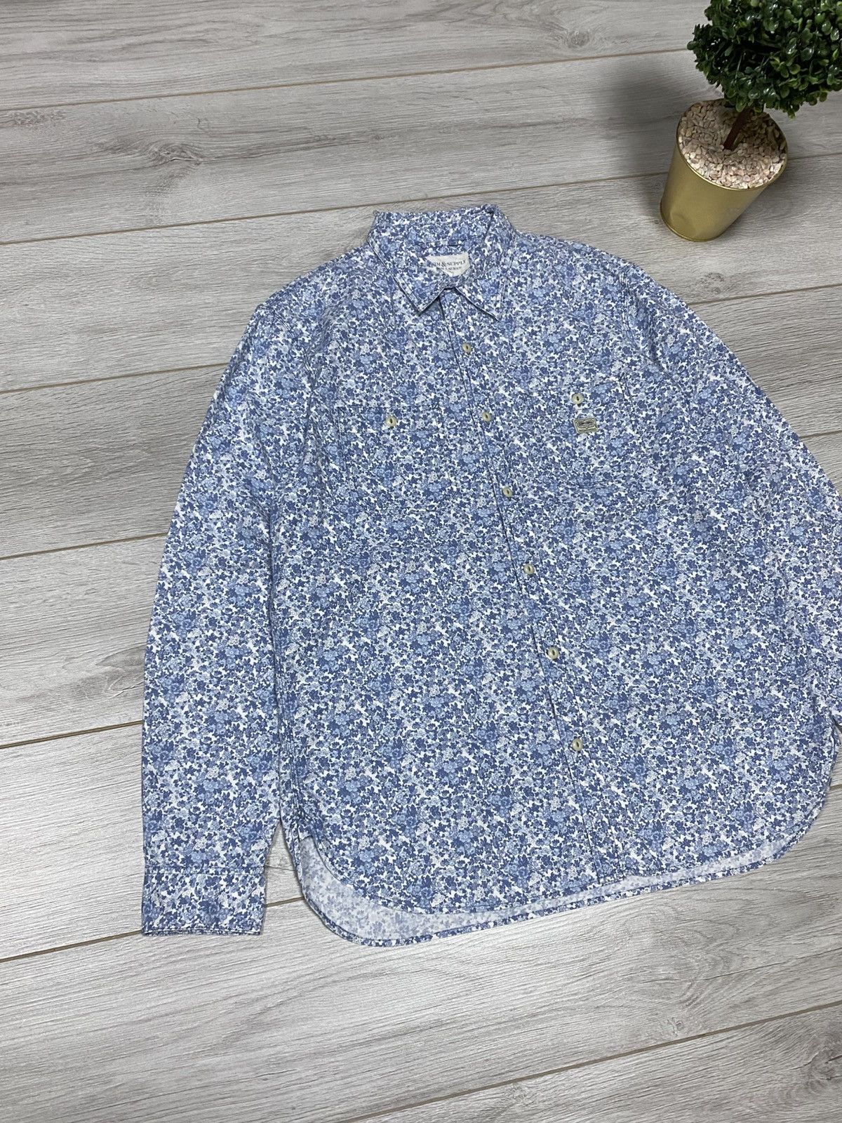 Vintage POLO Ralph 🌺 floral flowers Denim&supply over print shirt Size US L / EU 52-54 / 3 - 3 Thumbnail
