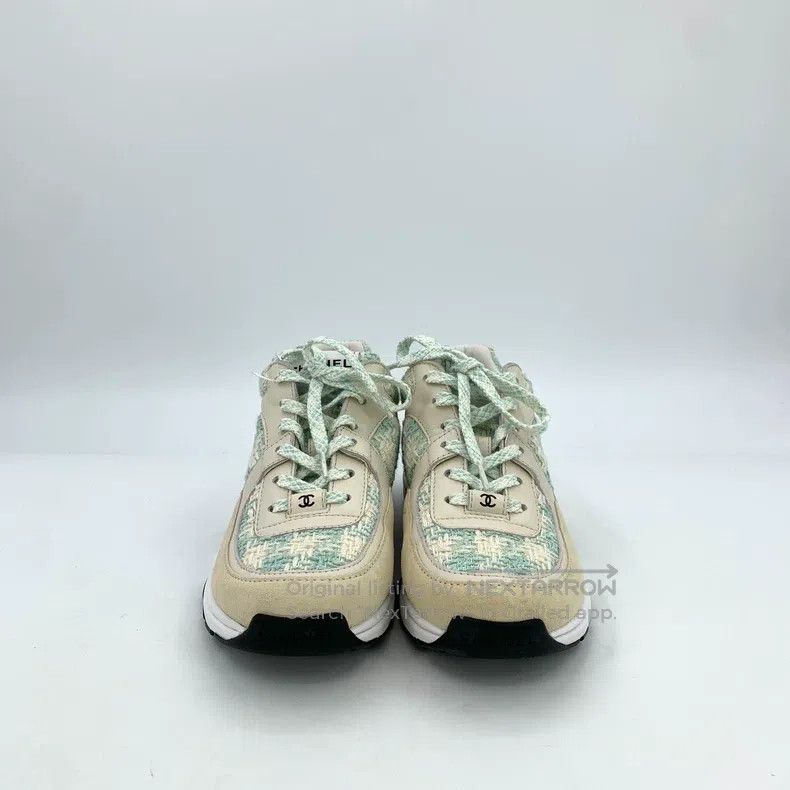 Chanel Chanel Colour block logo woven laces casual sneakers Size US 6 / IT 36 - 3 Thumbnail