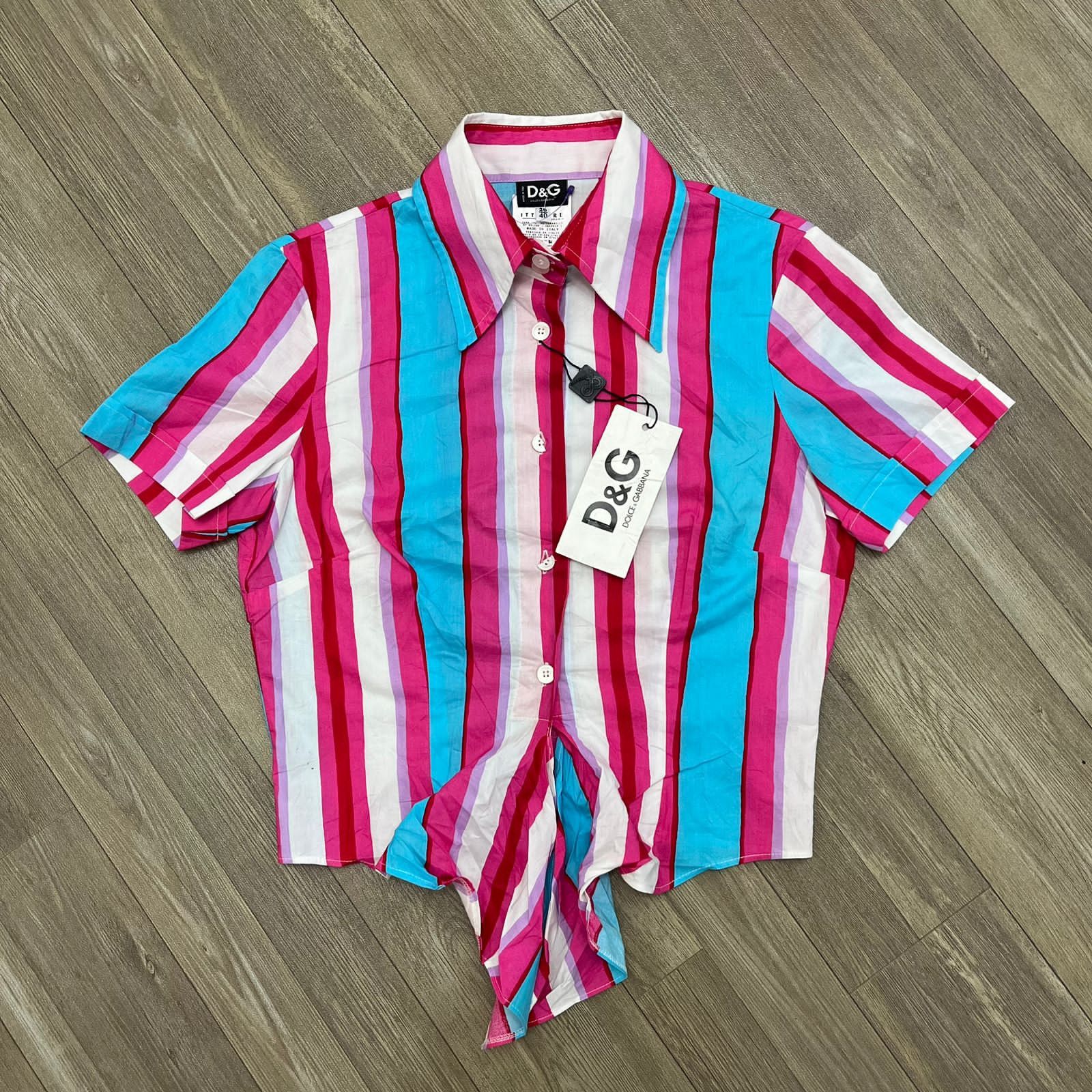 Designer × Dolce & Gabbana Dolce Gabbana Blouses Stripe Shirt Size S / US 4 / IT 40 - 1 Thumbnail