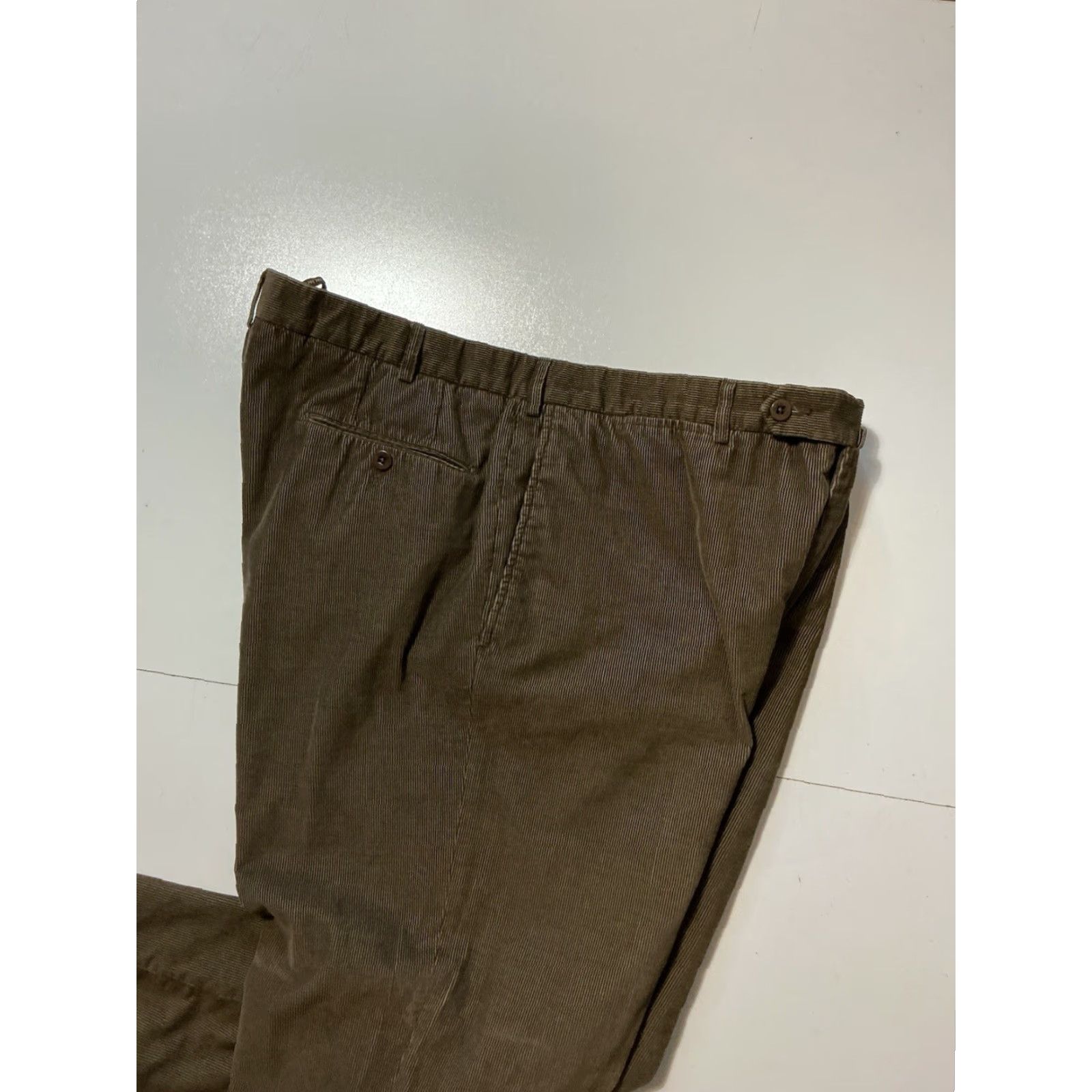 Ermenegildo Zegna Ermenegildo Zegna Brown Corduroy Classic Flat Front Mens Trouser Pants Sz. 40 Size US 40 / EU 56 - 6 Thumbnail