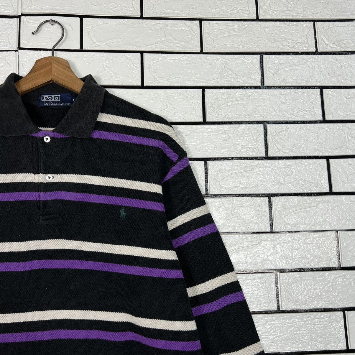 Polo Ralph Lauren 90's POLO RALPH LAUREN Striped Long Sleeve Polos #4100-C186 Size US L / EU 52-54 / 3 - 4 Thumbnail