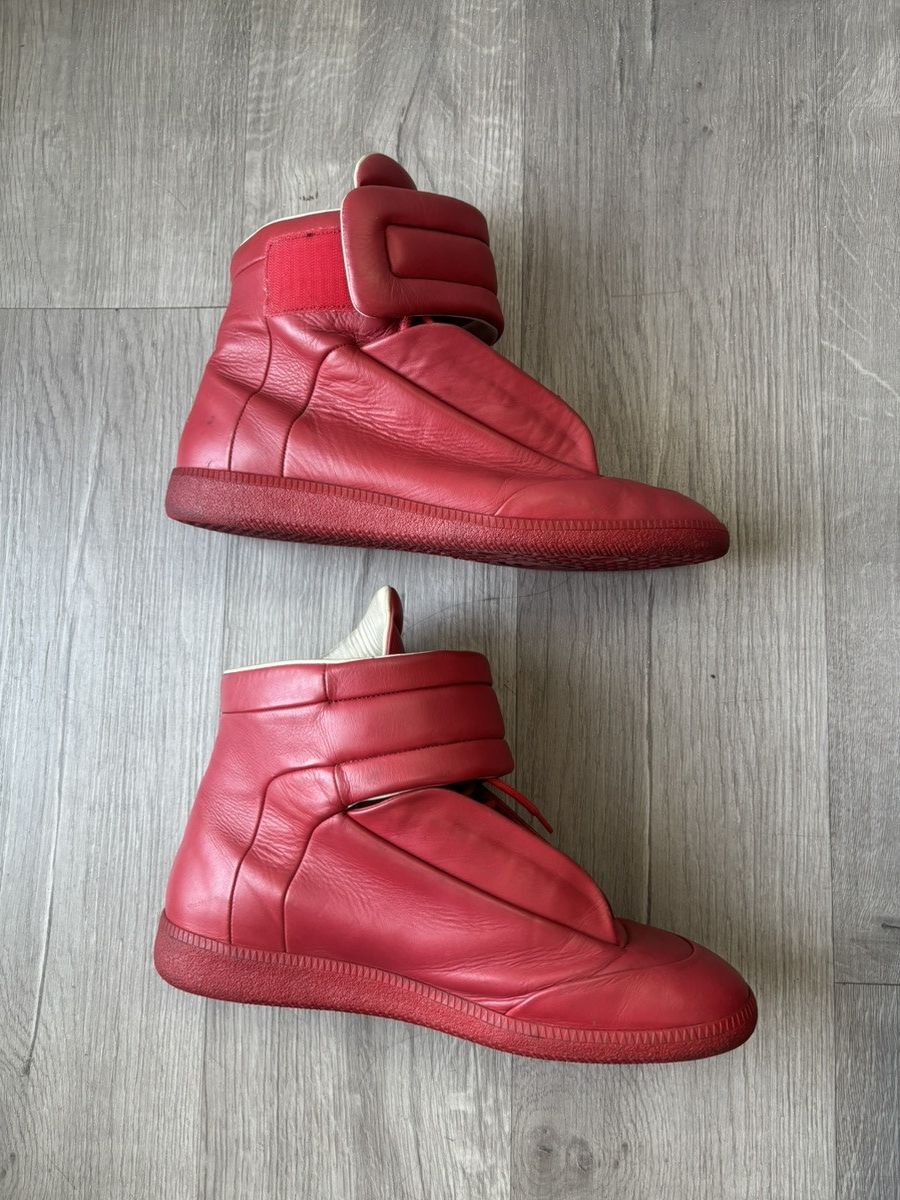 Maison Margiela Maison Margiela Future High Top Sneakers Triple Red 12 45 Size US 12 / EU 45 - 7 Thumbnail