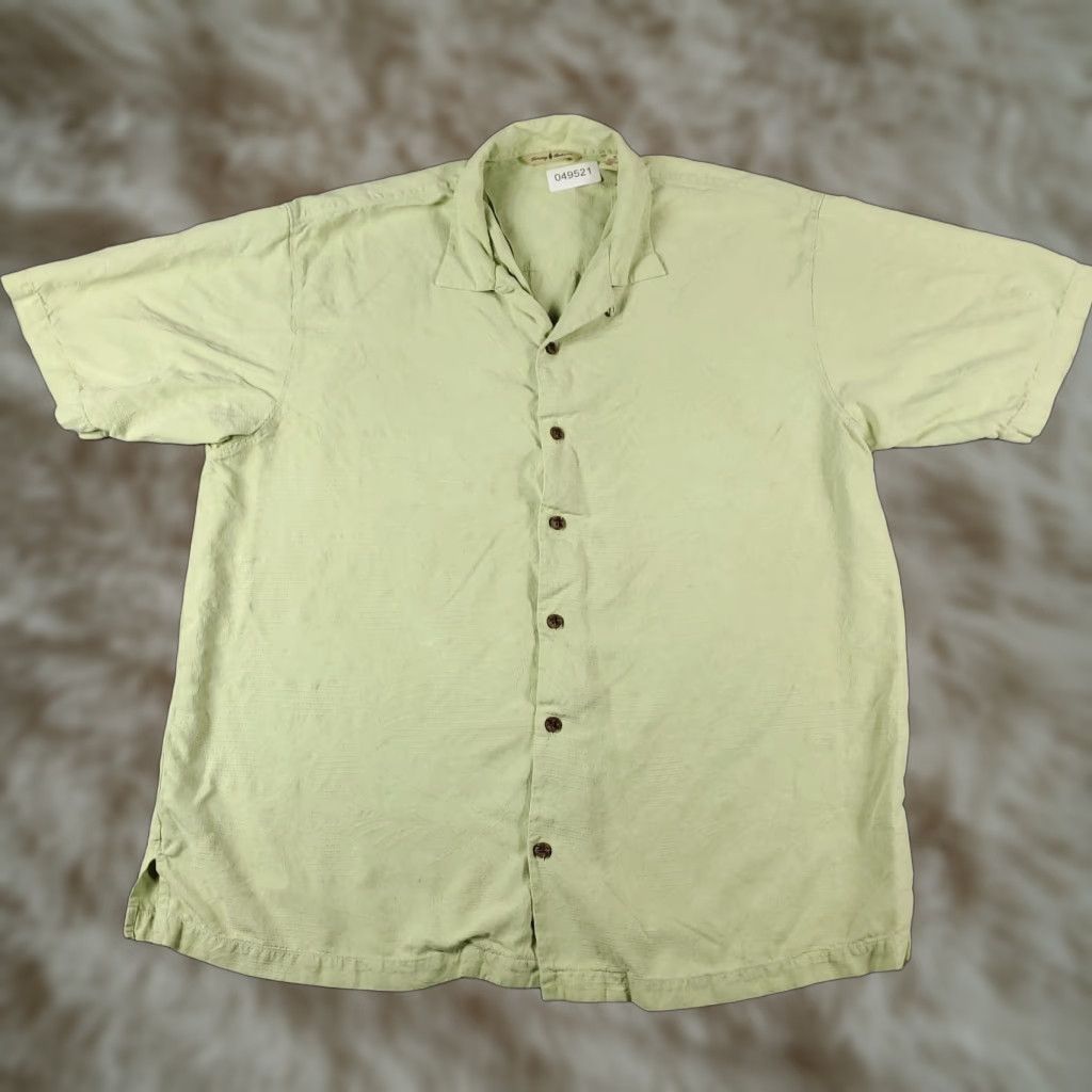 Tommy Bahama VINTAGE Tommy Bahama Shirt Mens XL Green Hawaiian Button-Up Short Sleeve Size US XL / EU 56 / 4 - 1 Thumbnail