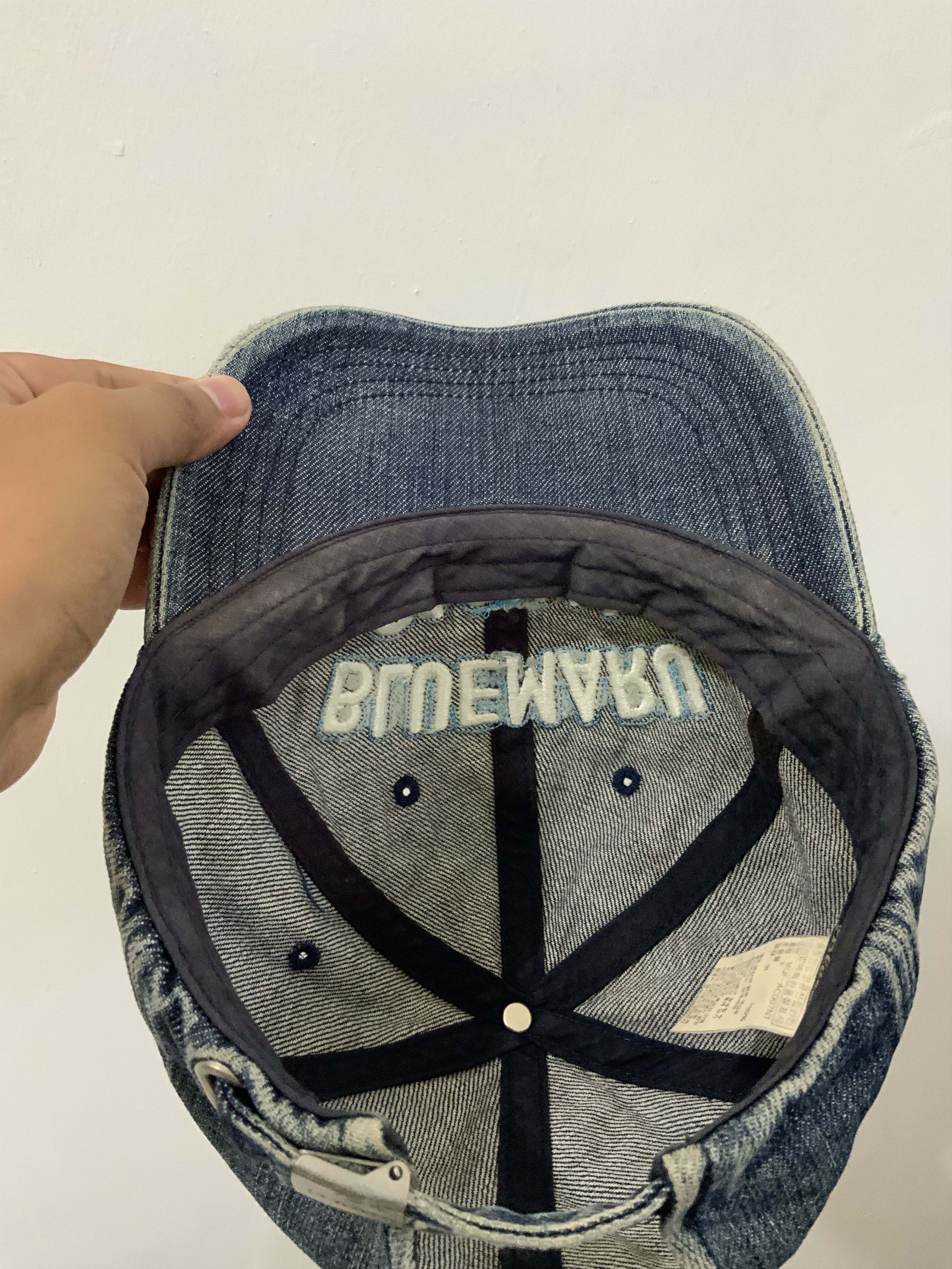 Japanese Brand Bluemaru Casual Denim Light Wash Hat Cap Size ONE SIZE - 12 Thumbnail