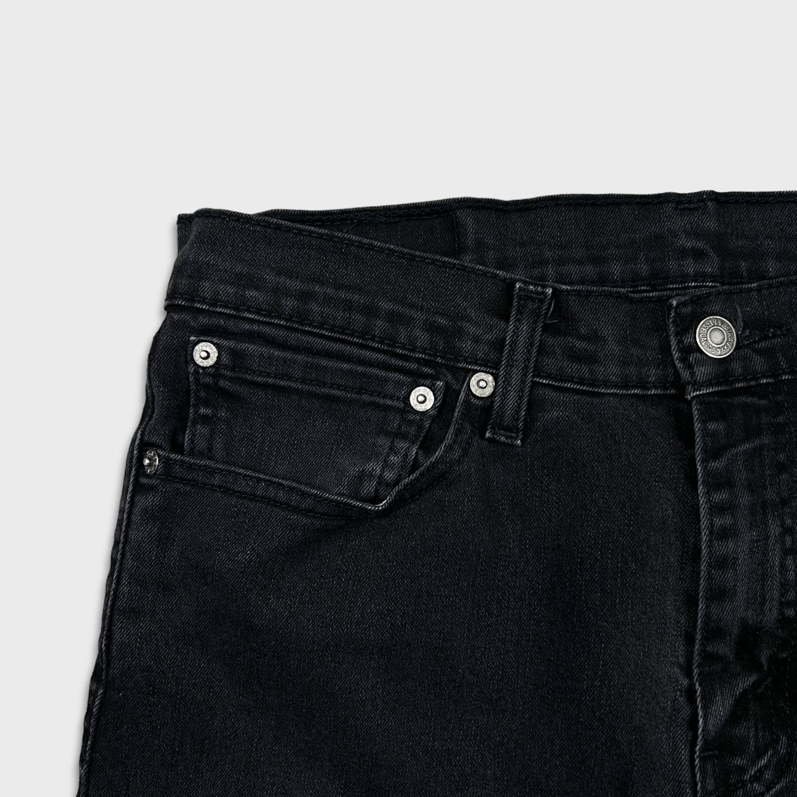 Levi's × Vintage Levi's 511 Jeans Mens 34x32 Black Slim Fit Dark Faded Denim Size US 34 / EU 50 - 3 Thumbnail