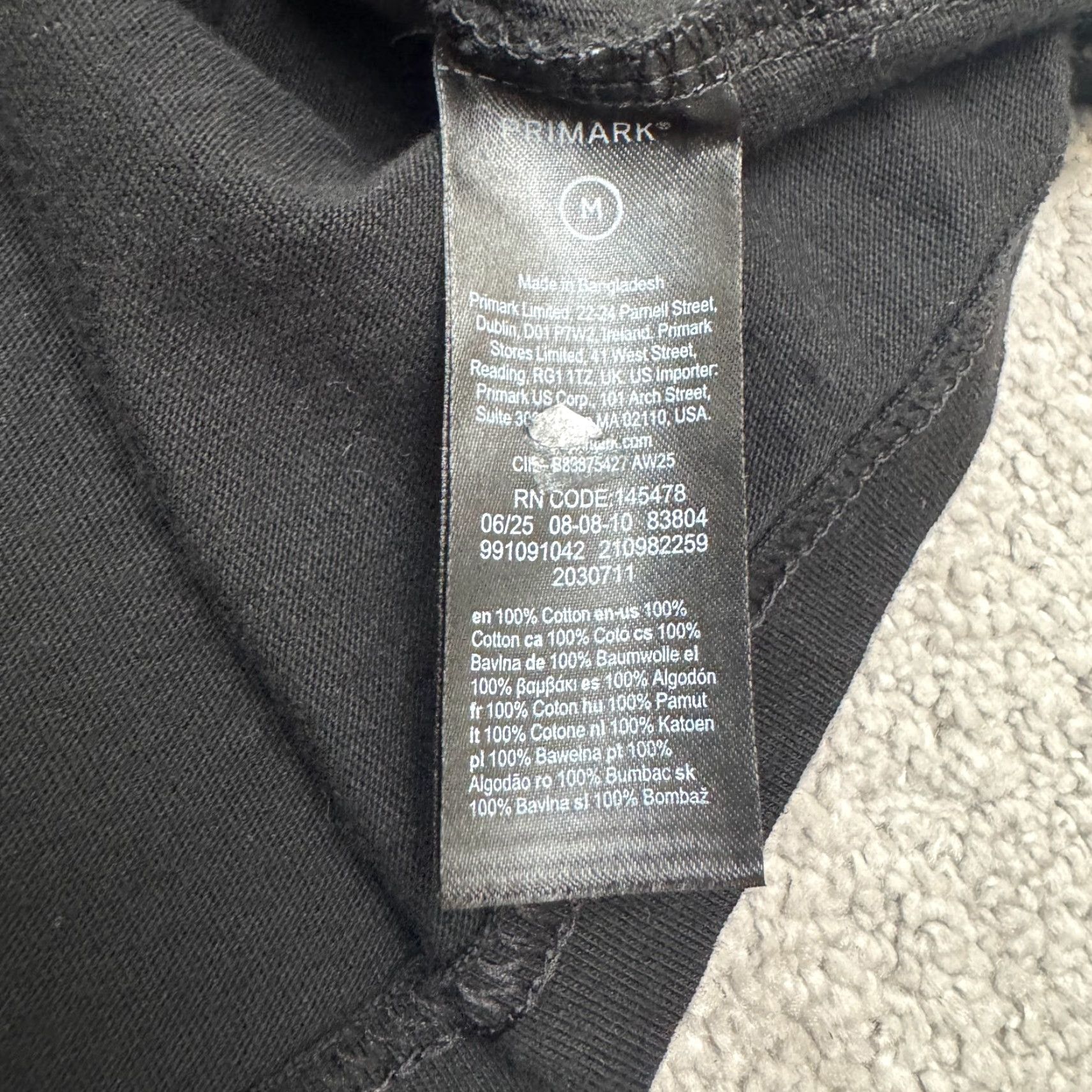 Primark Primark Boxy Cropped T-Shirt Womens M Black Cotton Short Sleeve Crew Tee Size M / US 6-8 / IT 42-44 - 6 Thumbnail