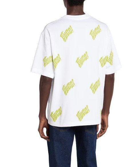 Gucci o1la5ras0426 Embroidered Cotton Jersey T-Shirt in White Size US L / EU 52-54 / 3 - 6 Thumbnail