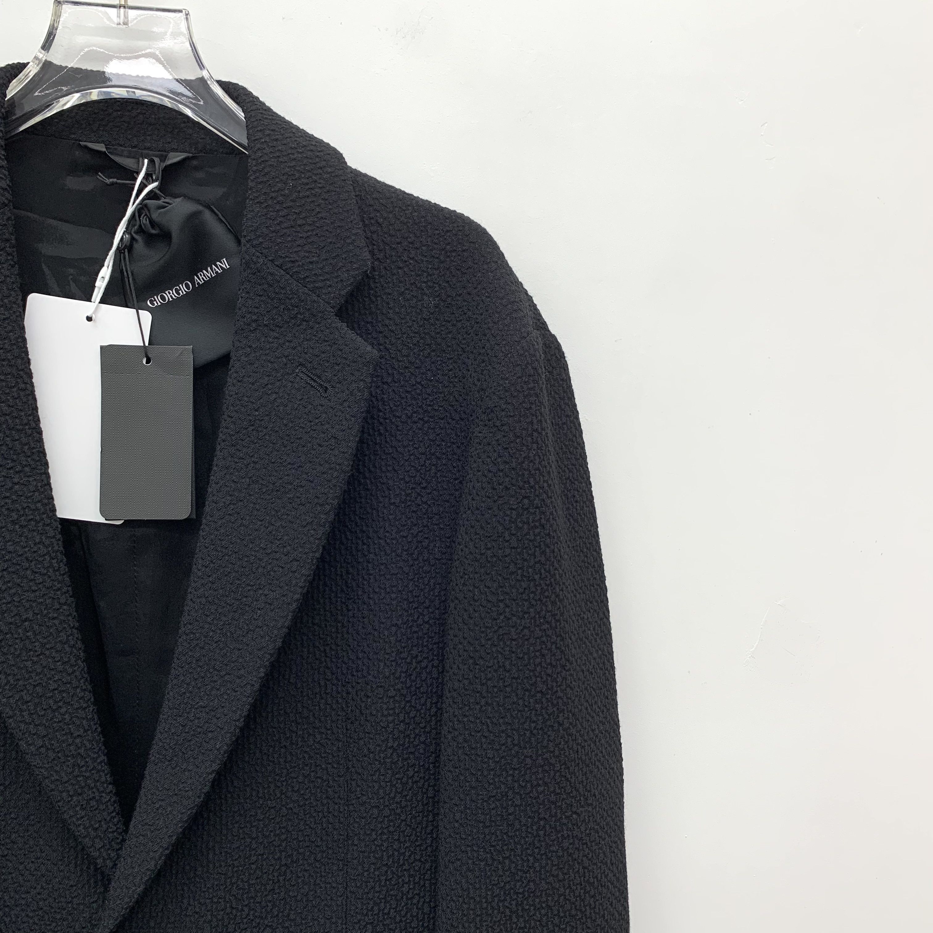 Armani Armani Black Wool Blazer (48R) Size 48R - 3 Thumbnail