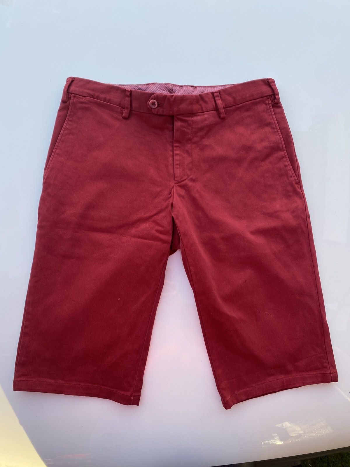 image of Isaia Dress Shorts in Red, Men's (Size 32)